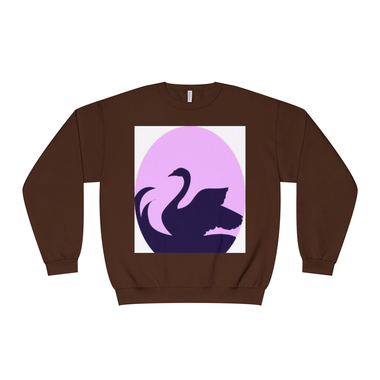 Elegant Swan Silhouette Unisex Crewneck Sweatshirt - Cozy Spring Fashion