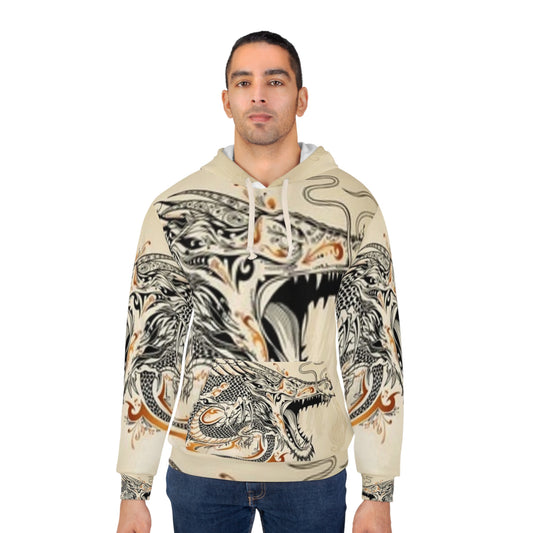 Bold Dragon Graphic Unisex Pullover Hoodie - Streetwear Style for Men & Women