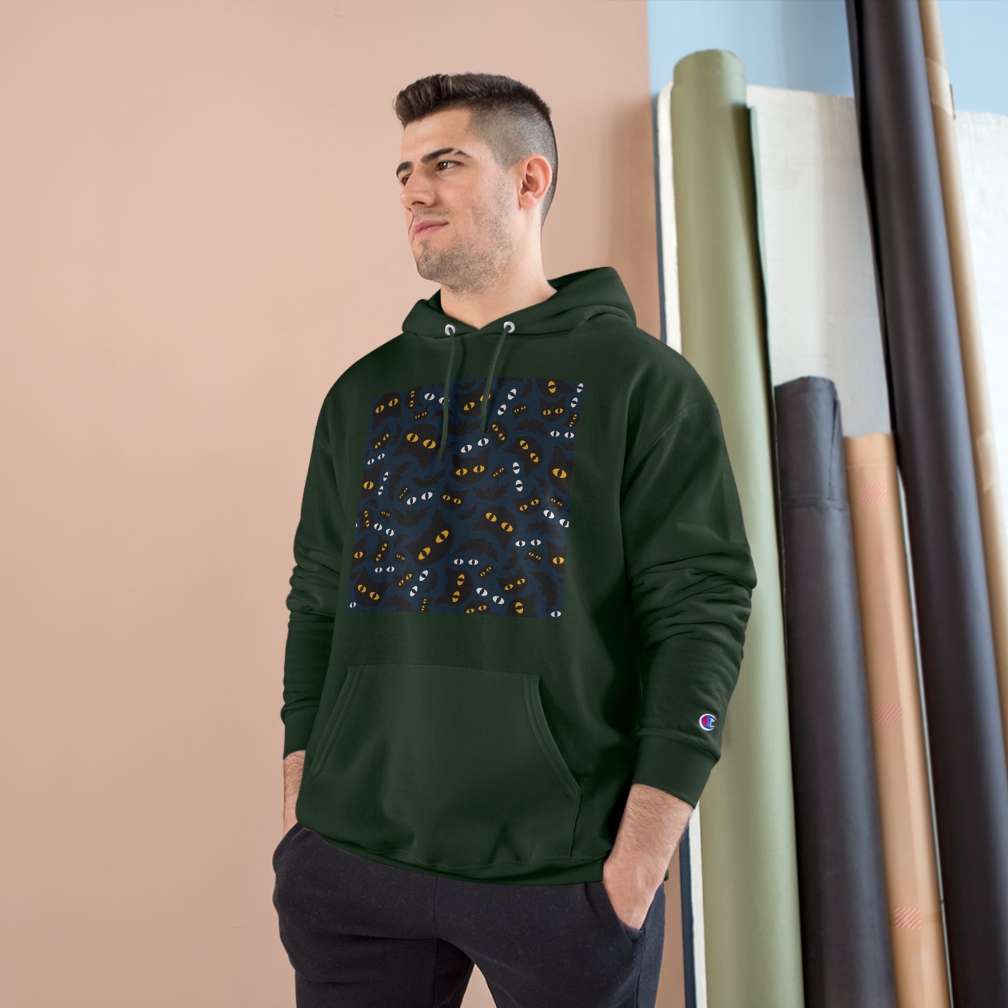 Cozy Cat-Themed Champion Hoodie for Cat Lovers