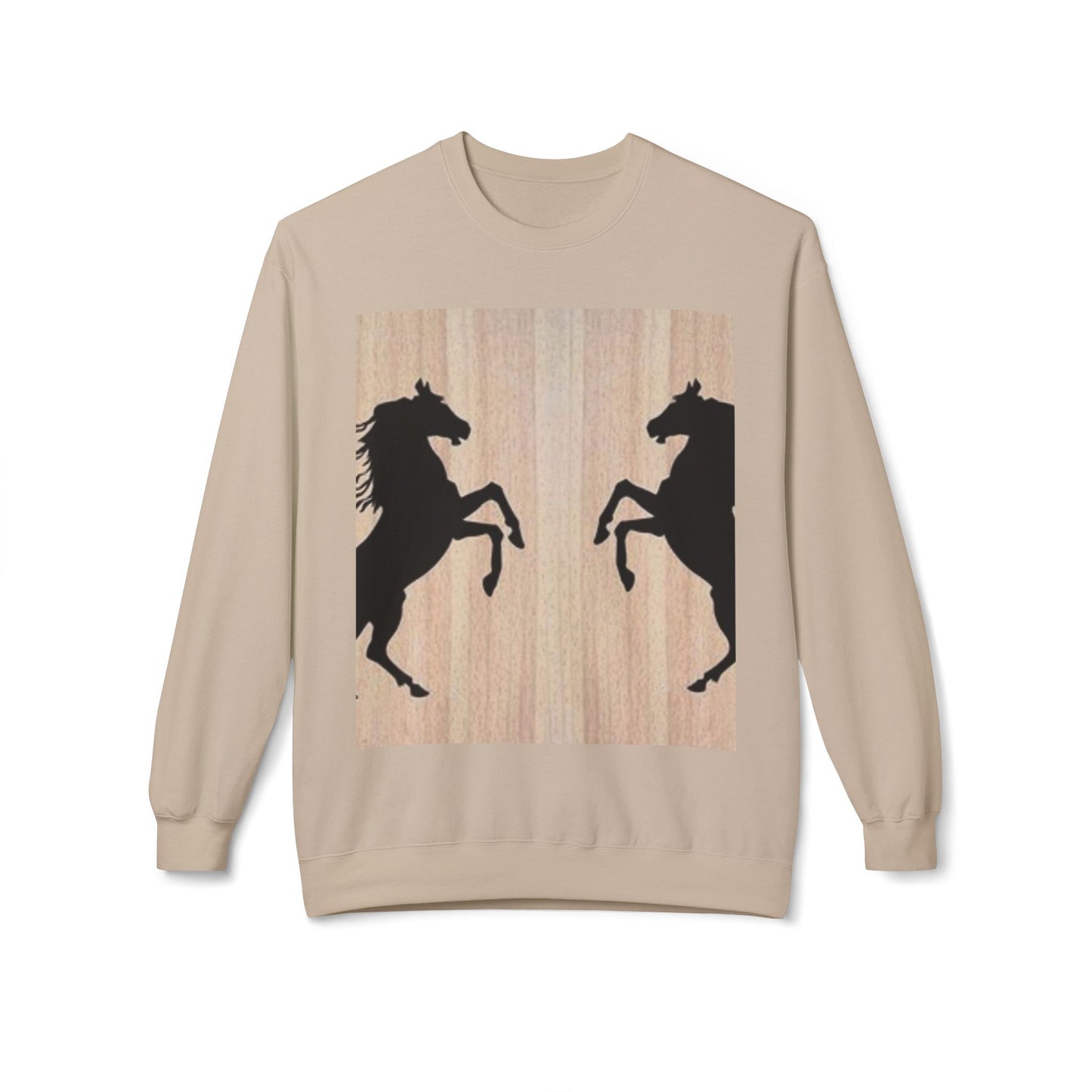 Equestrian Silhouette Fleece Sweatshirt - Perfect for Horse Lovers