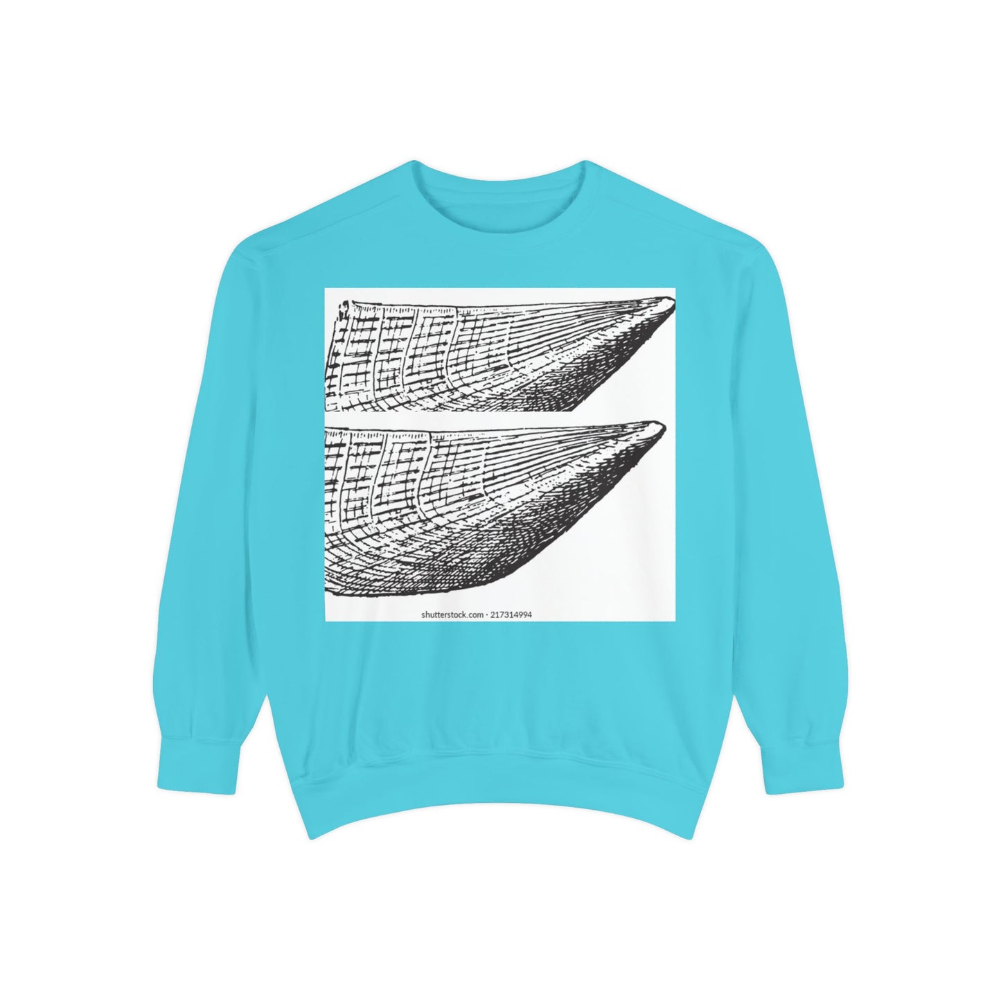 Graphic Unisex Garment-Dyed Sweatshirt | Nautical Design for Ocean Lovers