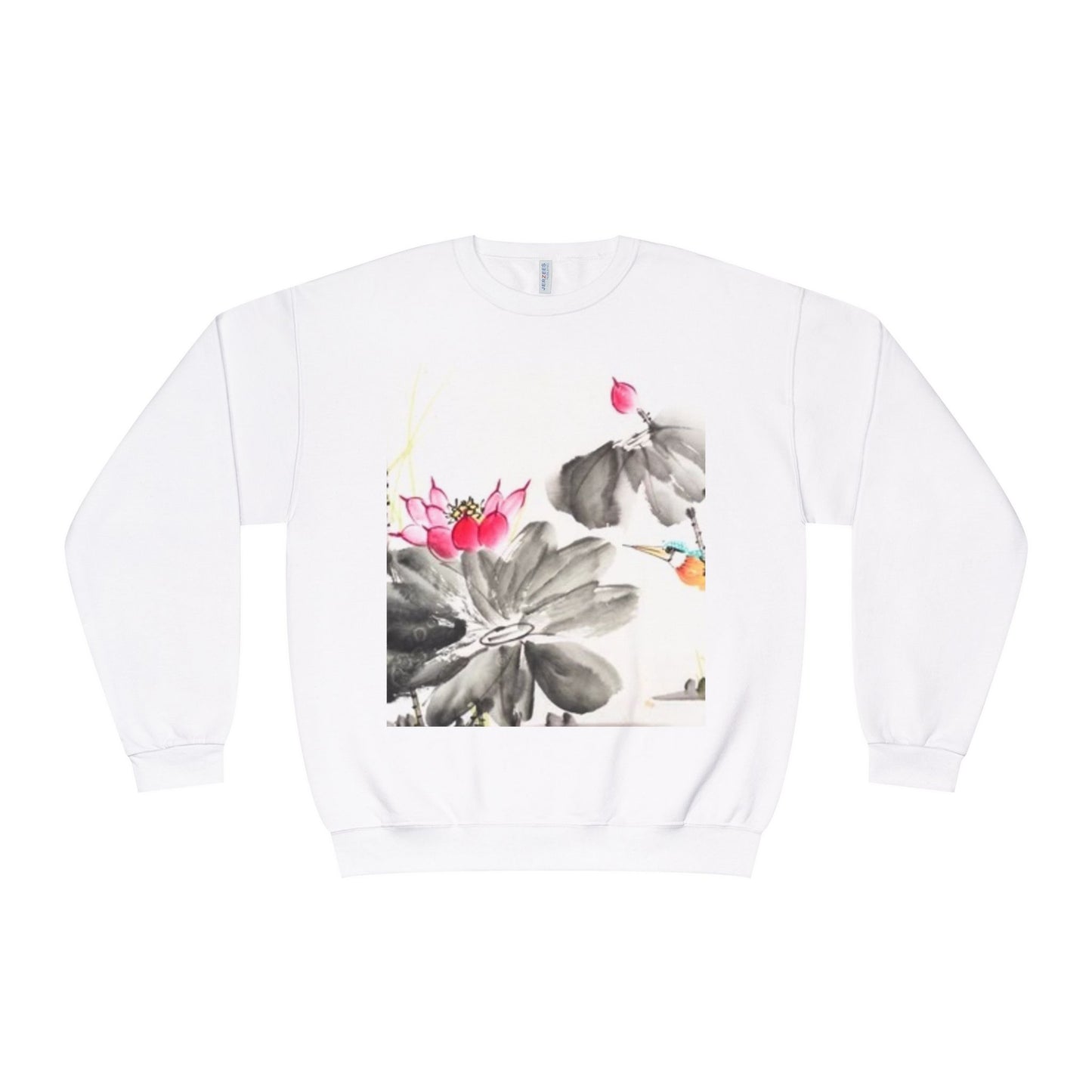 Lotus Blossom Unisex Crewneck Sweatshirt - Cozy Botanical Art Design