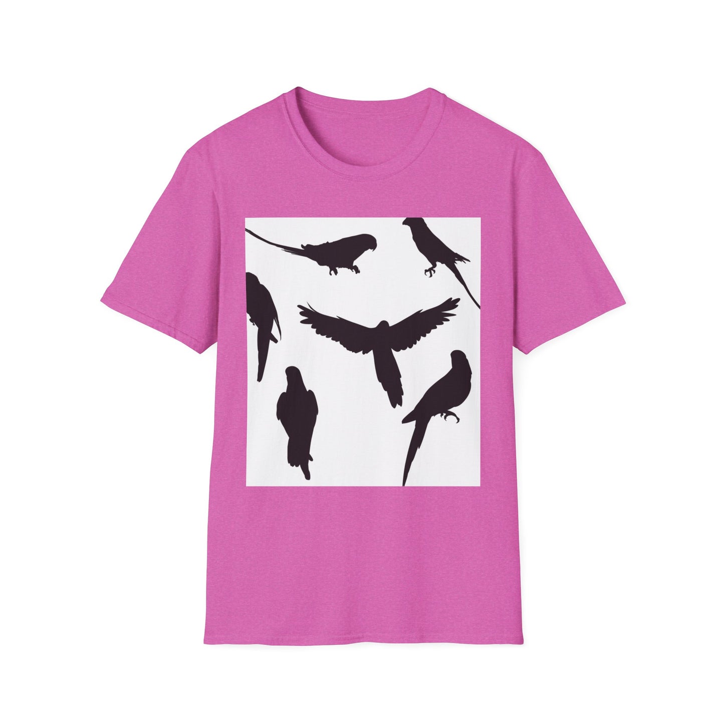 Minimalist Bird Silhouette Unisex Softstyle T-Shirt