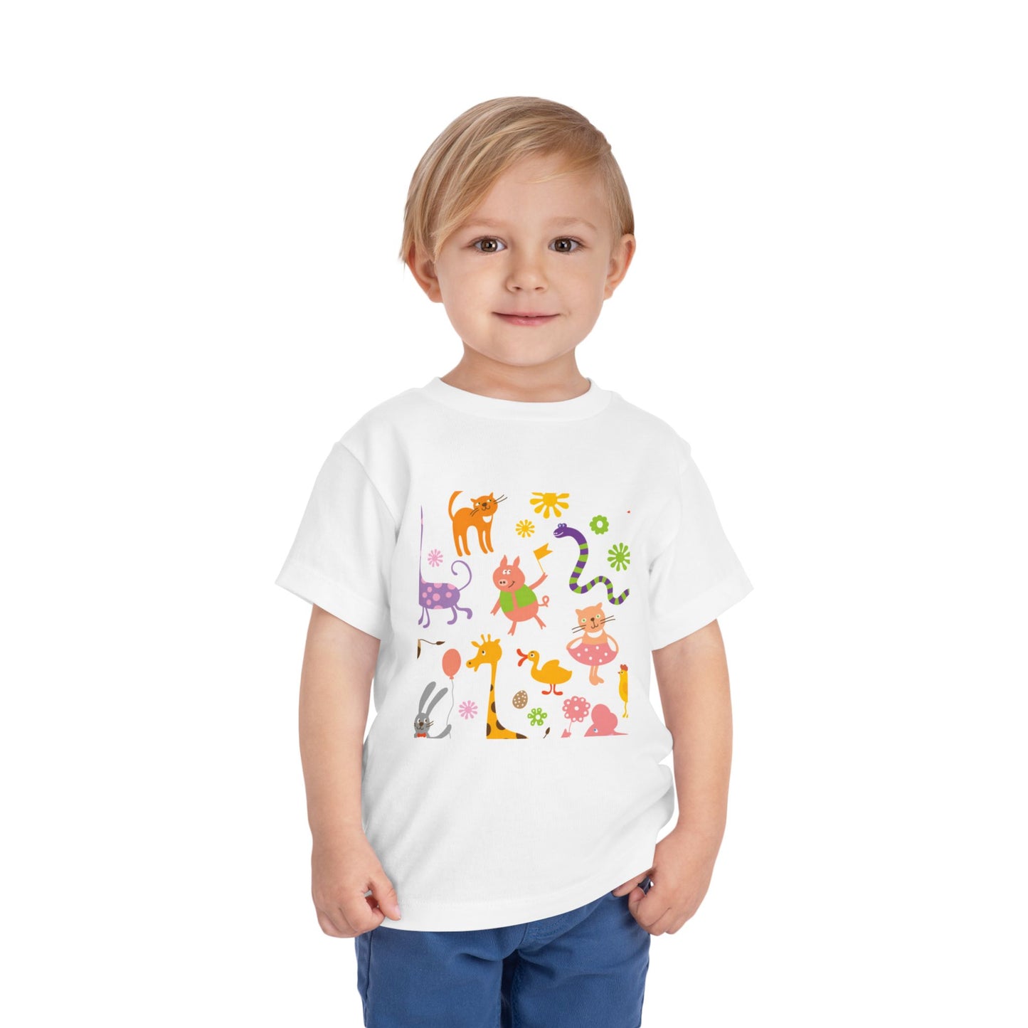 Playful Toddler Tee with Fun Animal Prints