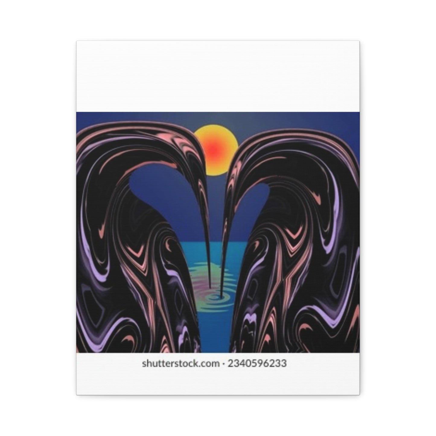 Romantic Abstract Canvas Art - Heart-Shaped Design for Home Decor