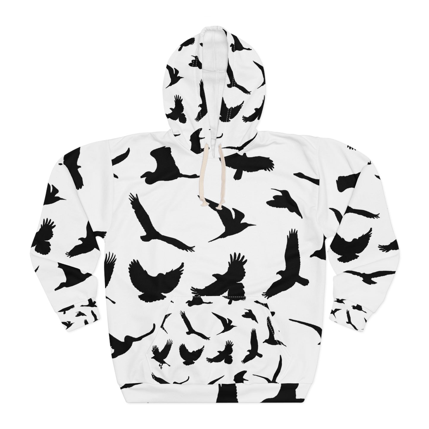 Unisex Bird Silhouette Pullover Hoodie - Perfect for Nature Lovers and Casual Outings