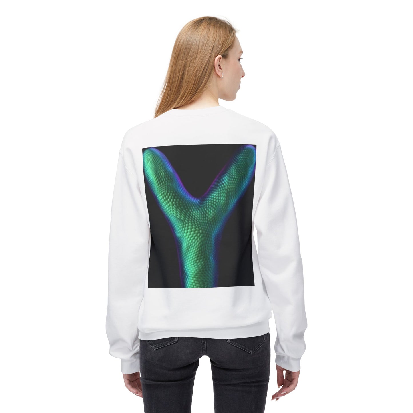 Unisex Y Graphic Fleece Crewneck Sweatshirt - Cozy Modern Style