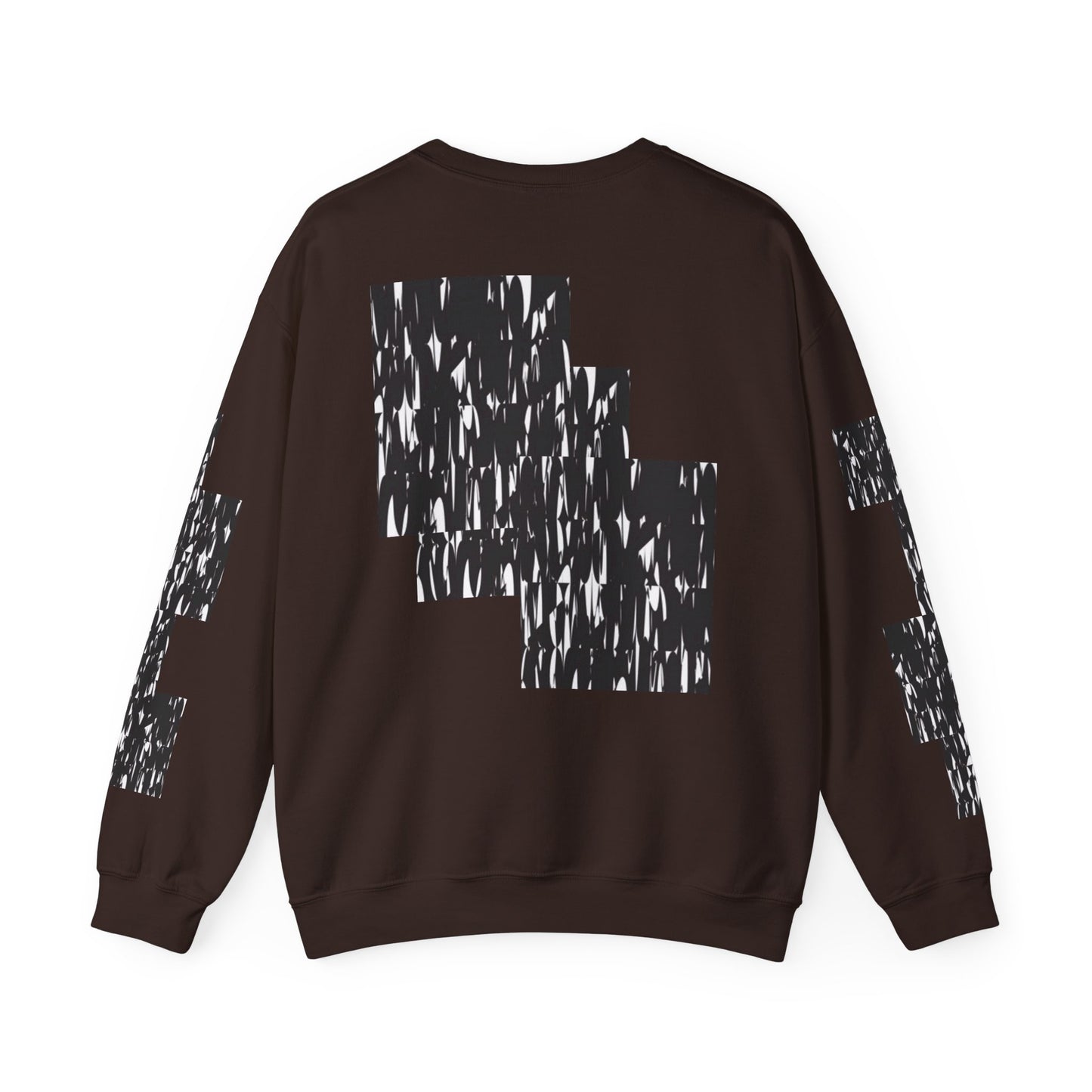 Trendy Graphic Crewneck Sweatshirt | Modern Abstract Black & White Design