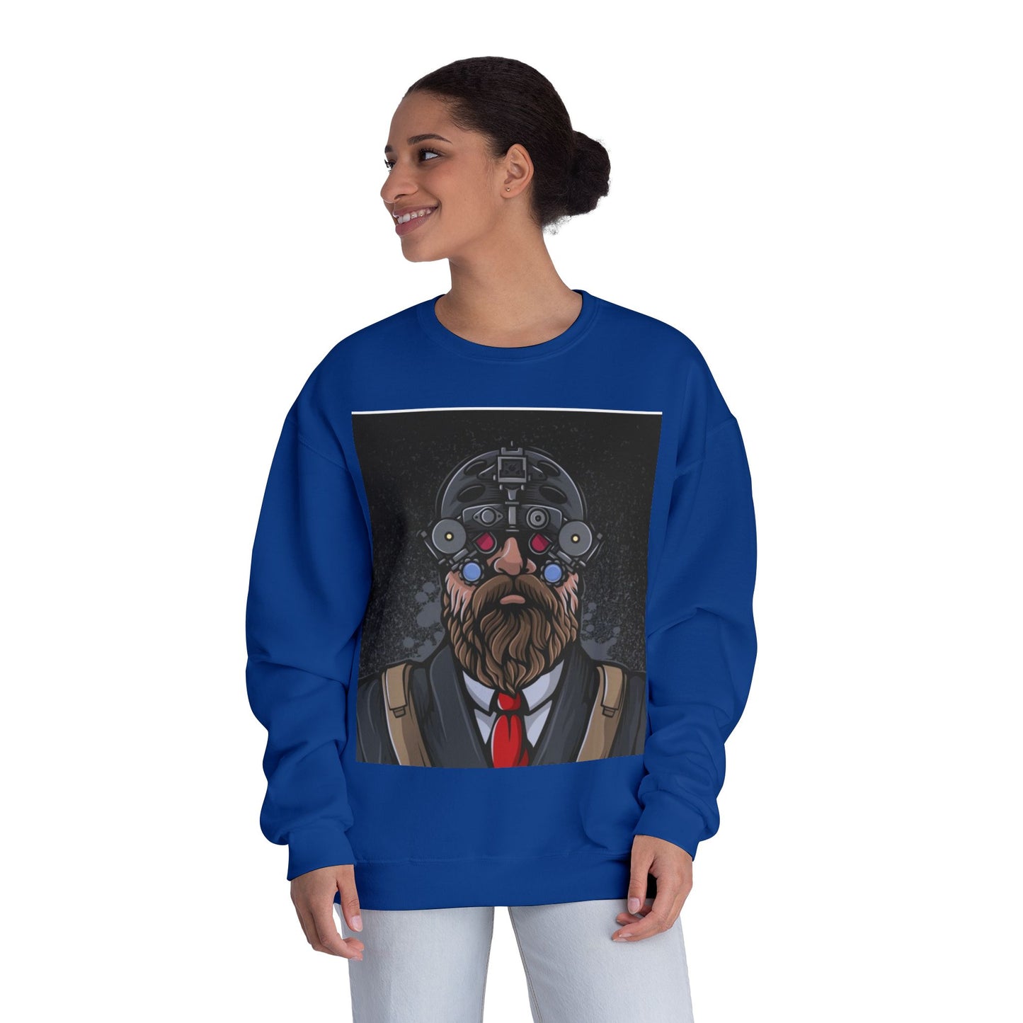 Bearded Warrior Crewneck Sweatshirt - Unisex Graphic Sweatshirt