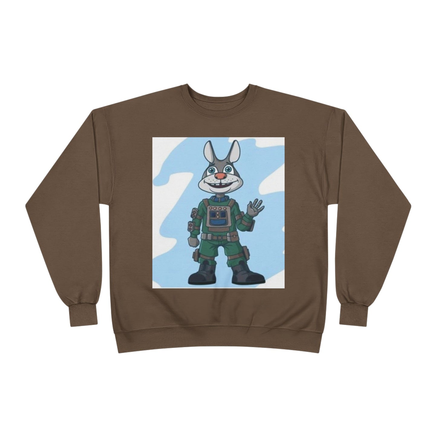 Unisex EcoSmart® Crewneck Sweatshirt - Playful Cartoon Character Design