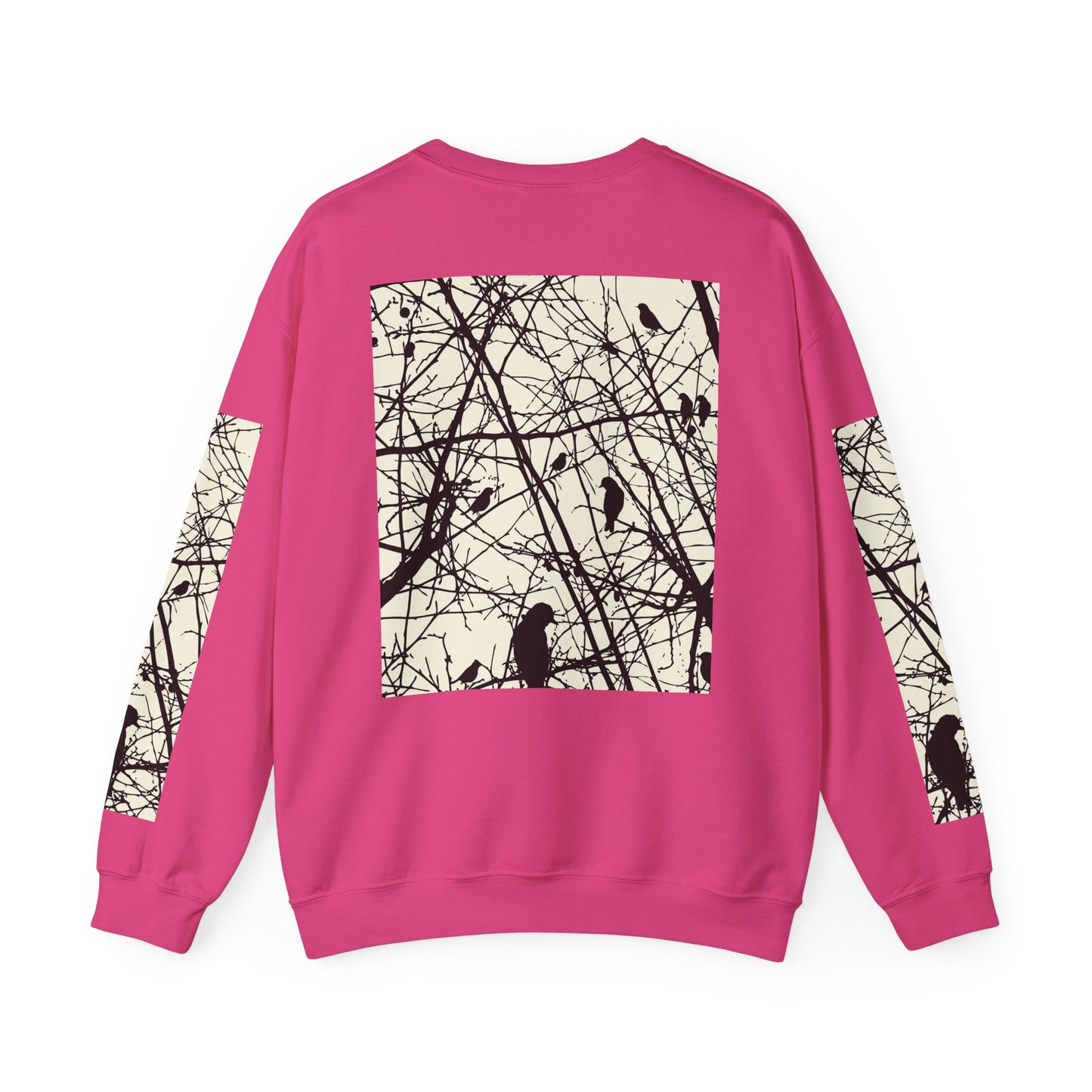 Nature-Inspired Unisex Crewneck Sweatshirt with Bird Print