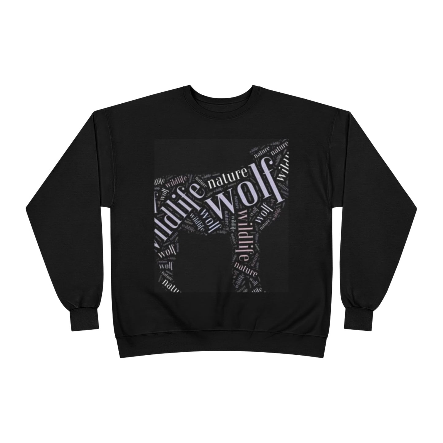Unisex Eco-Friendly Wolf Graphic Crewneck Sweatshirt - Nature Lover Gift