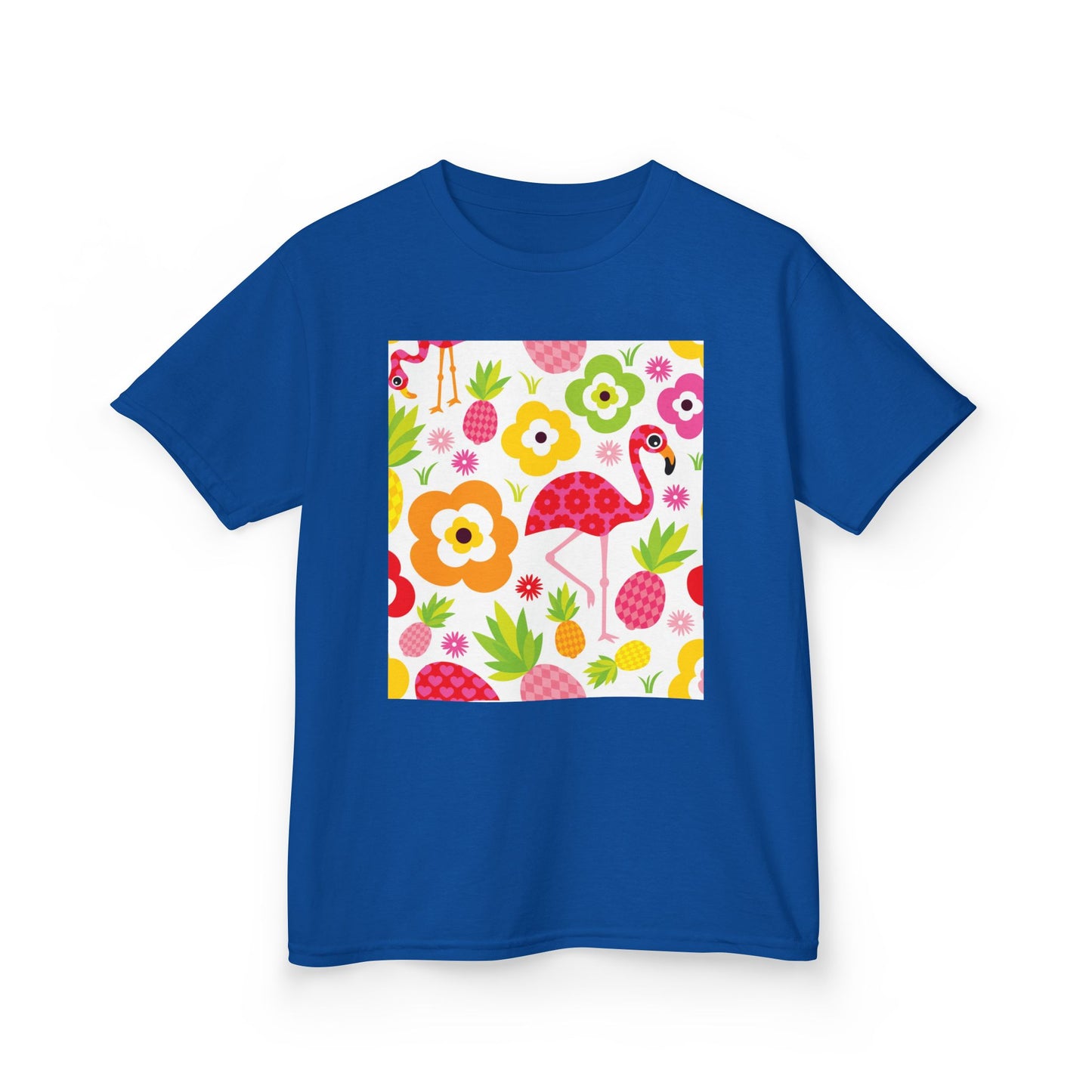 Kids Tropical Flamingo Tee - Fun & Colorful Cotton Shirt for Summer Adventures