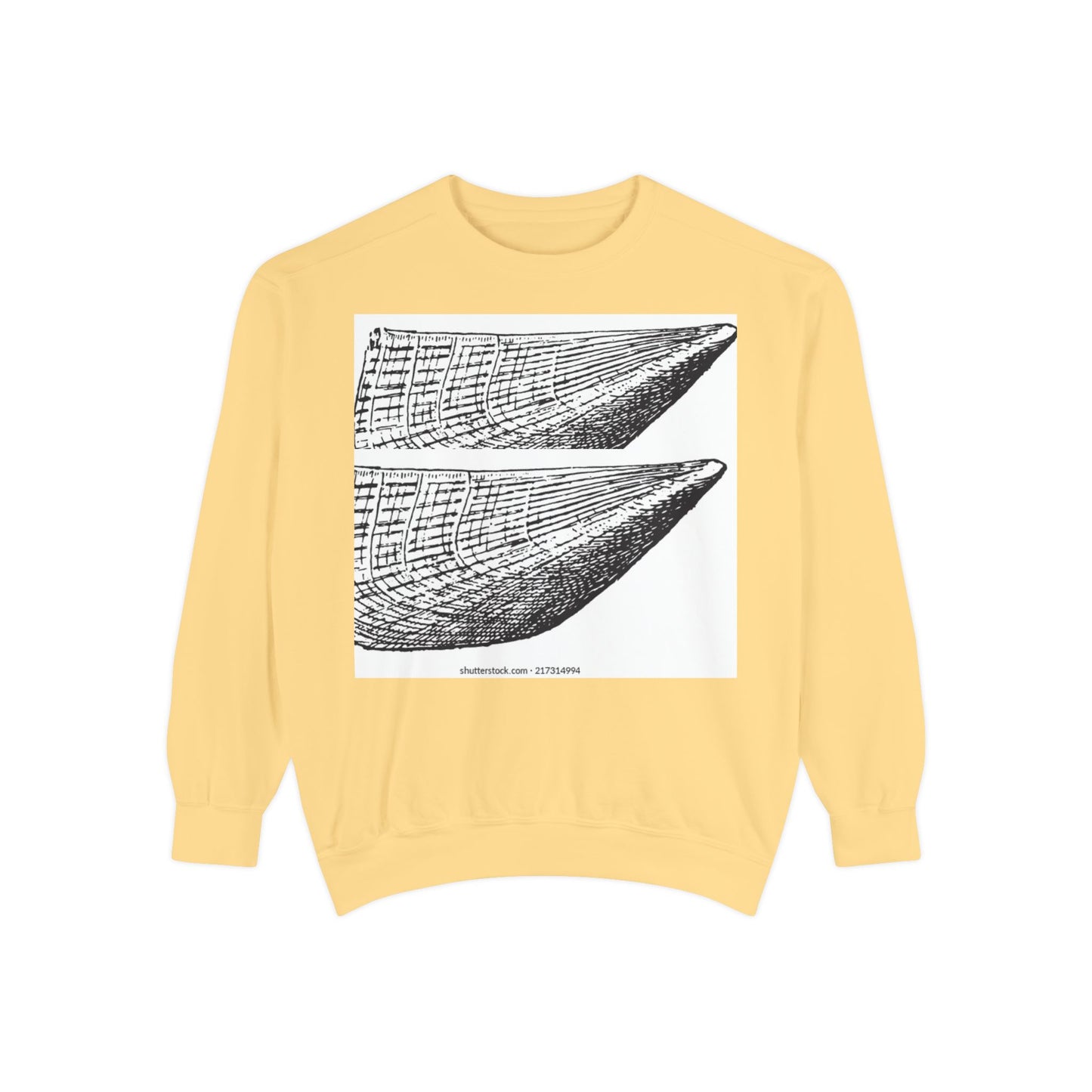 Graphic Unisex Garment-Dyed Sweatshirt | Nautical Design for Ocean Lovers
