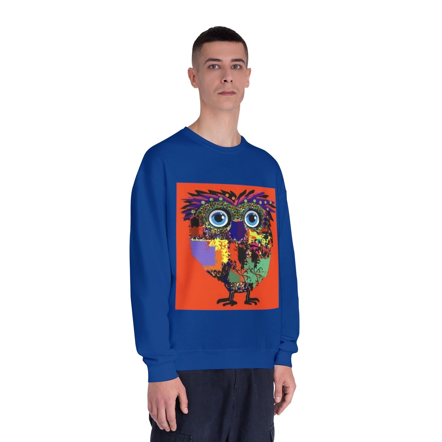Colorful Owl Graphic Unisex Crewneck Sweatshirt - Cozy & Fun Apparel