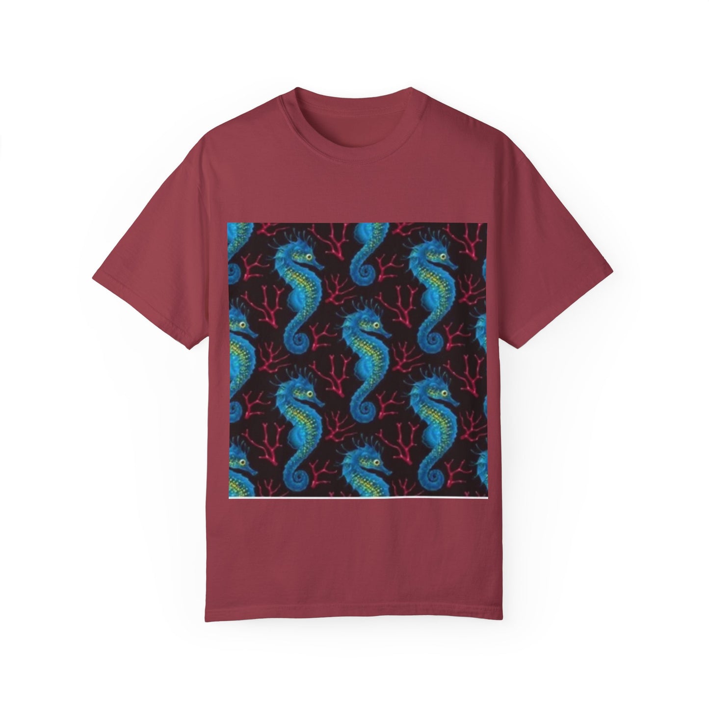 Ocean-Inspired Unisex T-Shirt with Seahorse Design