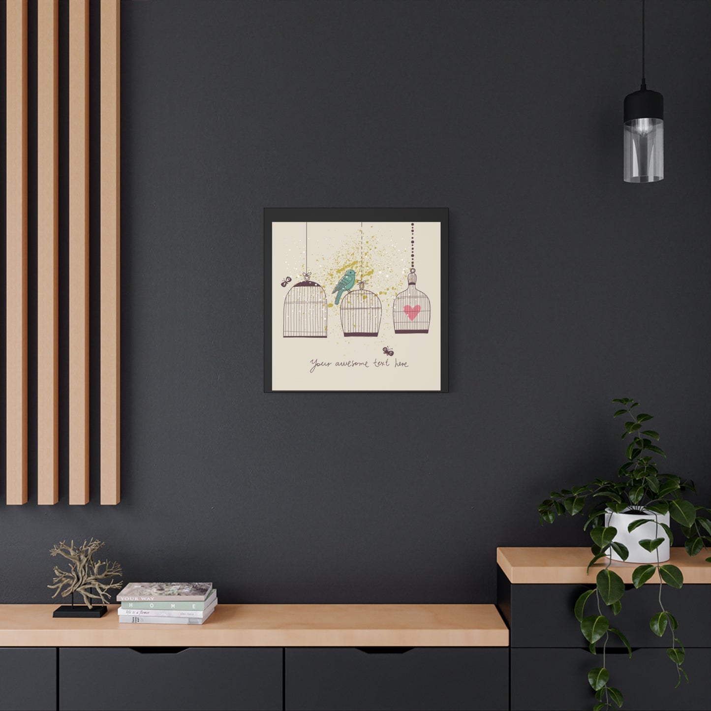 Whimsical Birdcage Canvas Wall Art - Personalized Home Decor