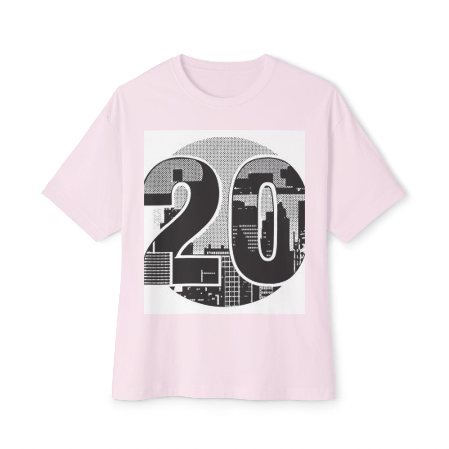 Retro Cityscape 20 Unisex Oversized Boxy Tee - Street Style Graphic Top