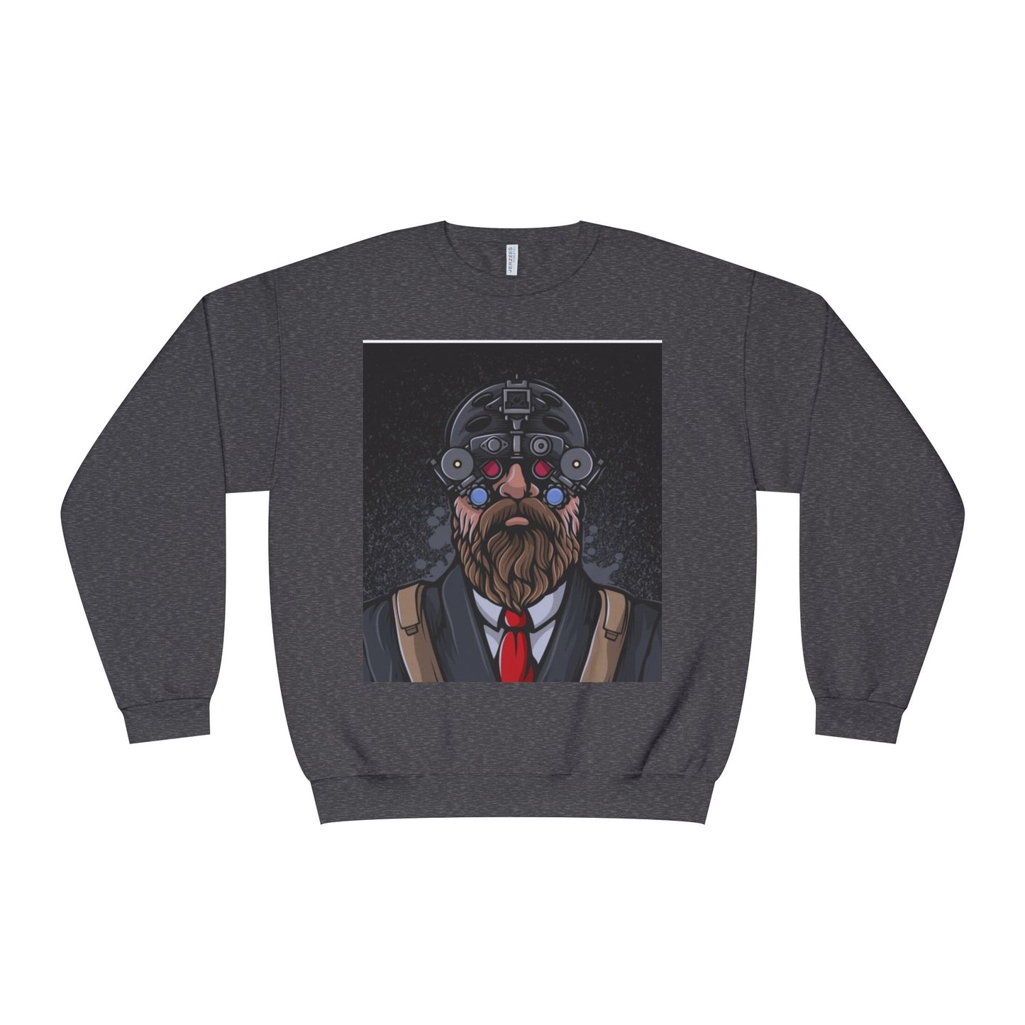 Bearded Warrior Crewneck Sweatshirt - Unisex Graphic Sweatshirt