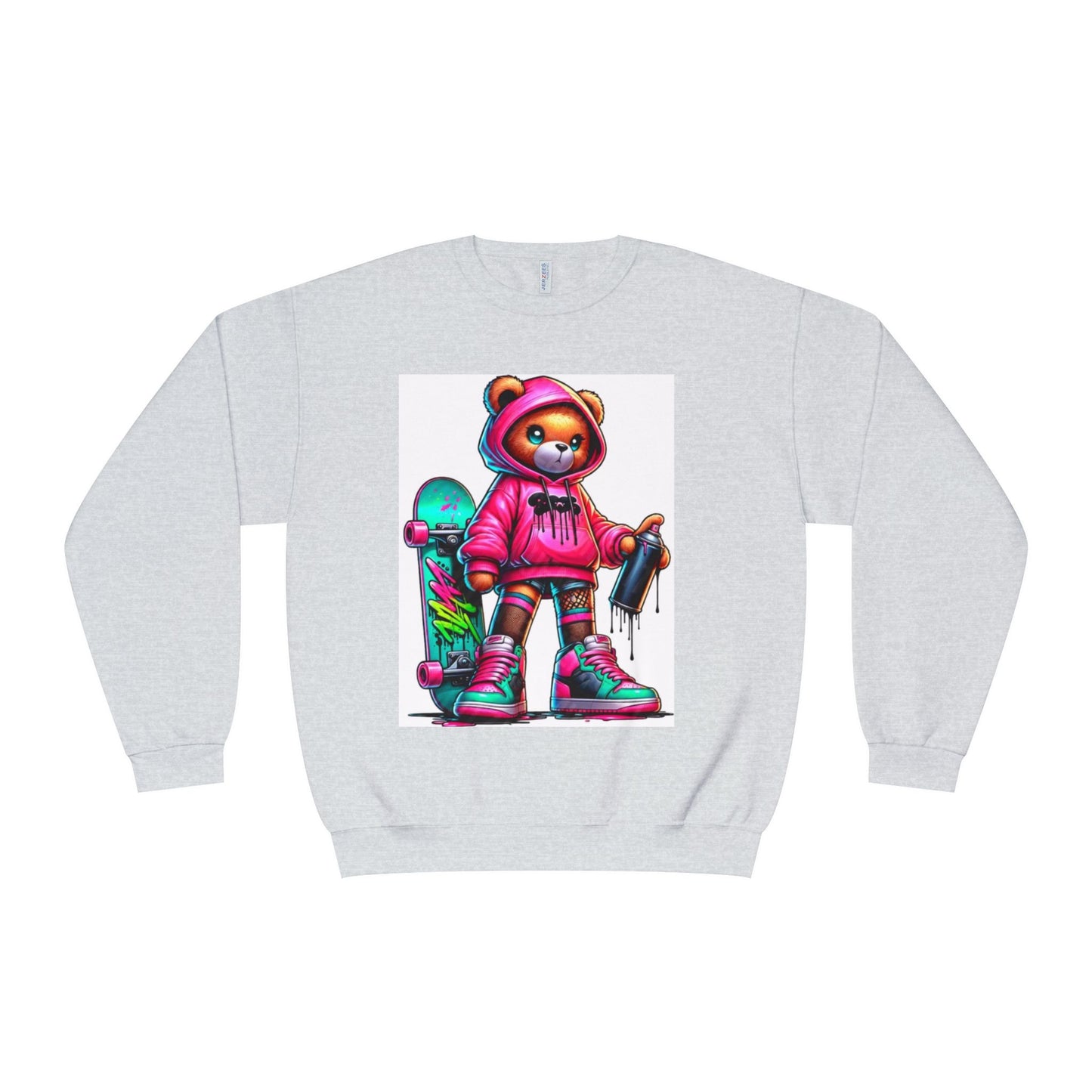 Skater Bear Crewneck Sweatshirt - Fun Streetwear Style