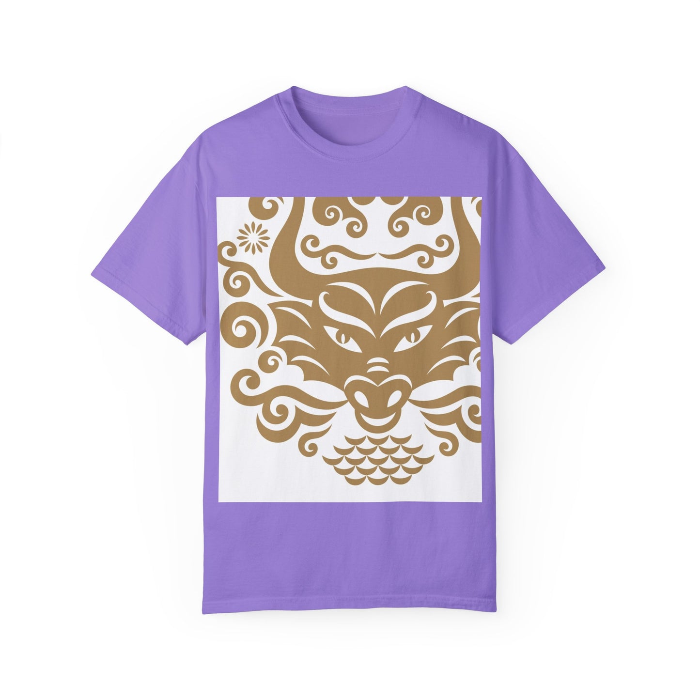 Garment-Dyed Dragon Graphic T-shirt for Nature Lovers