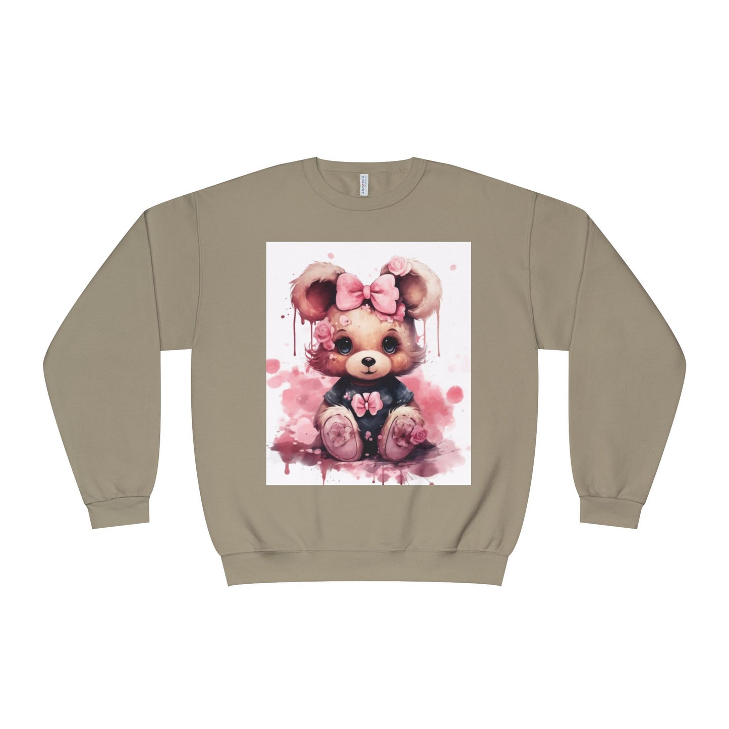 Cute Floral Bear Crewneck Sweatshirt - Cozy Unisex Apparel