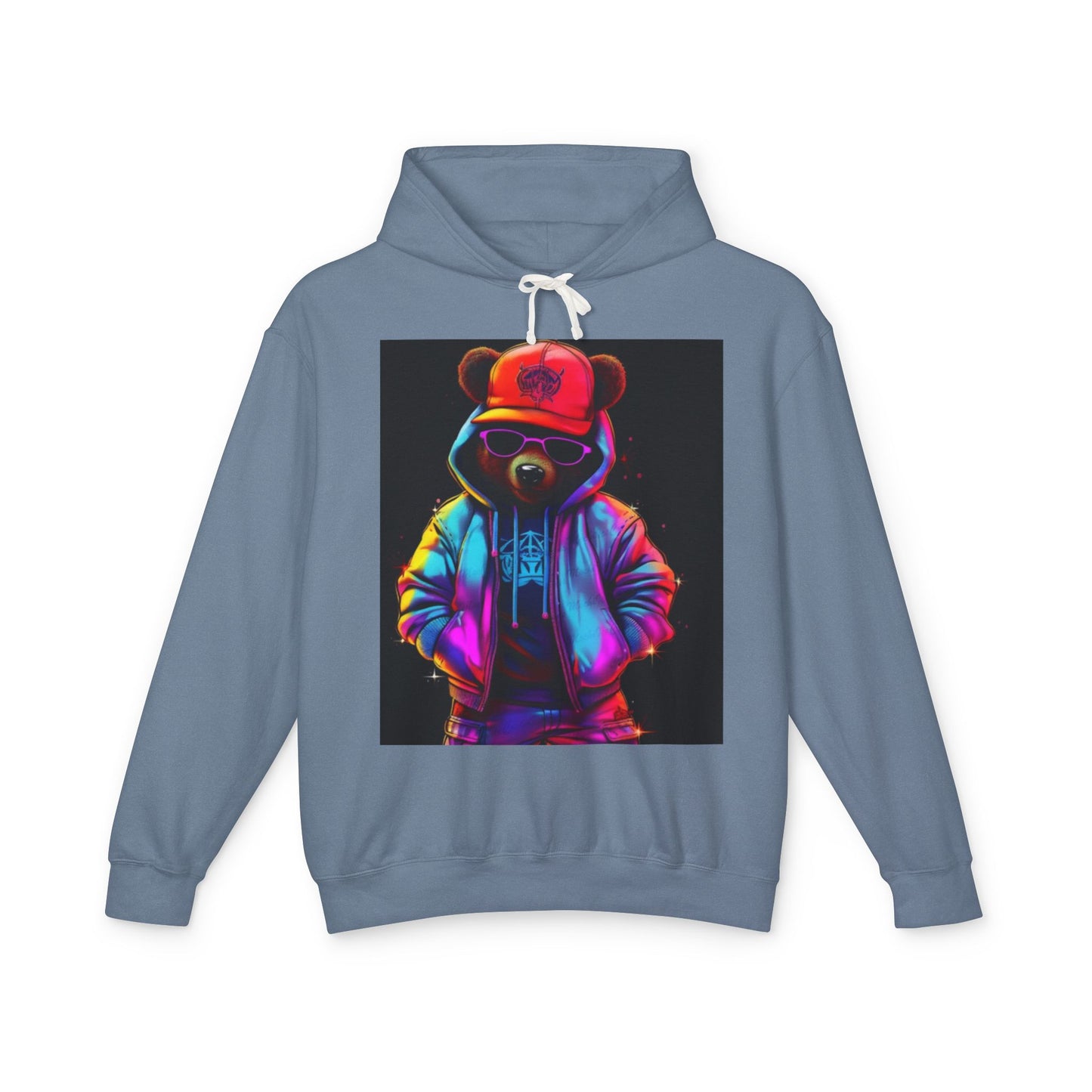 Urban Bear Graphic Hoodie - Unisex Lightweight Sweatshirt