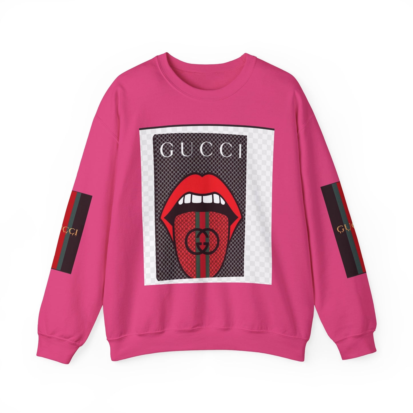 Gucci Inspired Unisex Heavy Blend Crewneck Sweatshirt - Bold Graphic Design