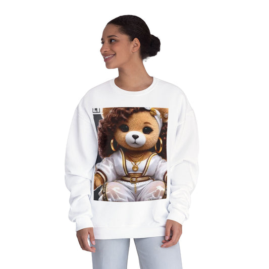 Stylish Bear Graphic Crewneck Sweatshirt - Cozy Fashion for Animal Lovers