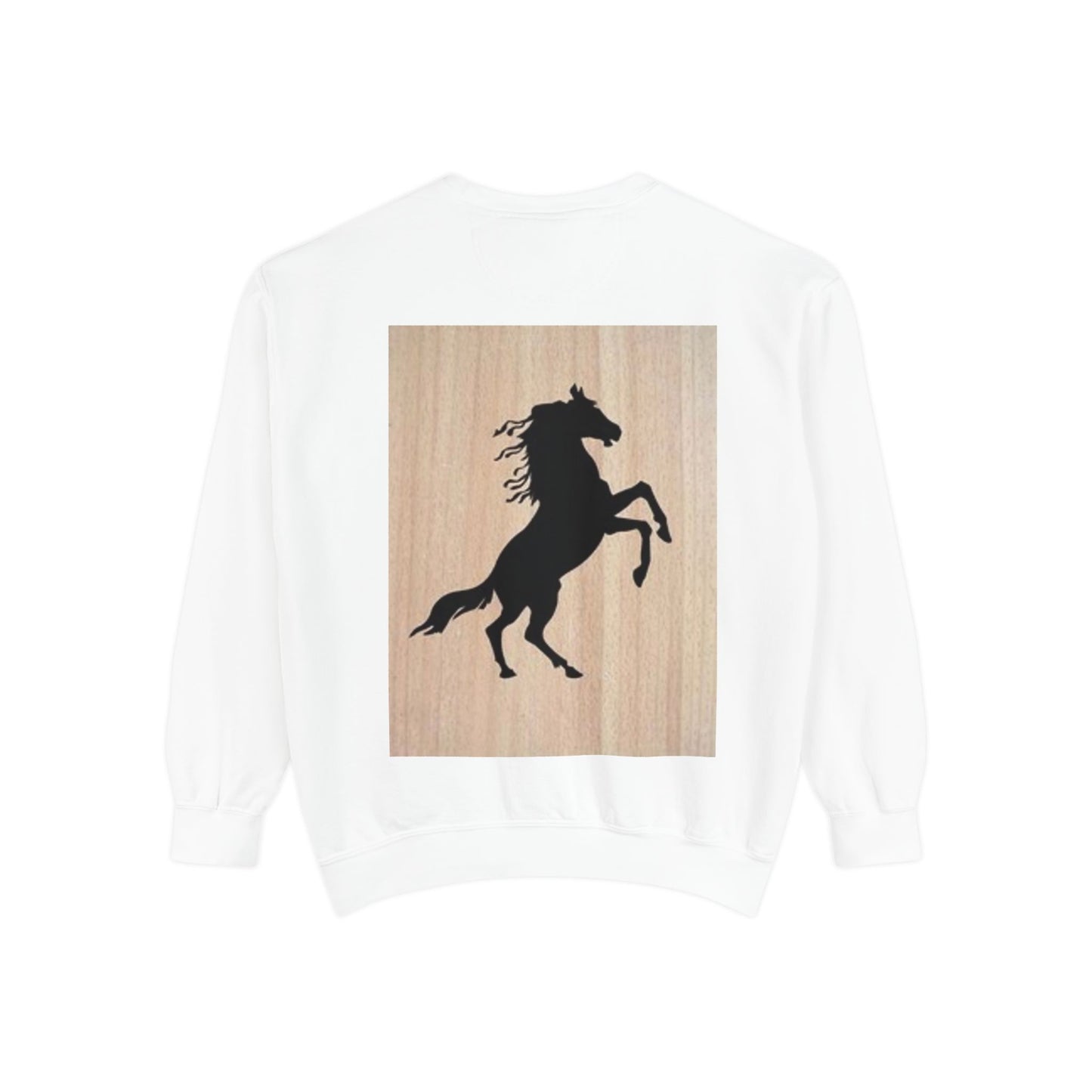 Equestrian Spirit Unisex Garment-Dyed Sweatshirt - Bold Horse Design