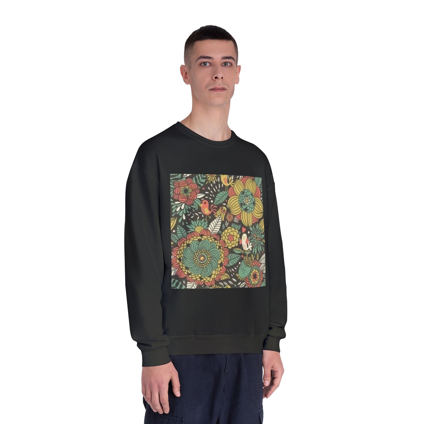 Vibrant Floral Unisex Crewneck Sweatshirt - Cozy Nature-Inspired Apparel