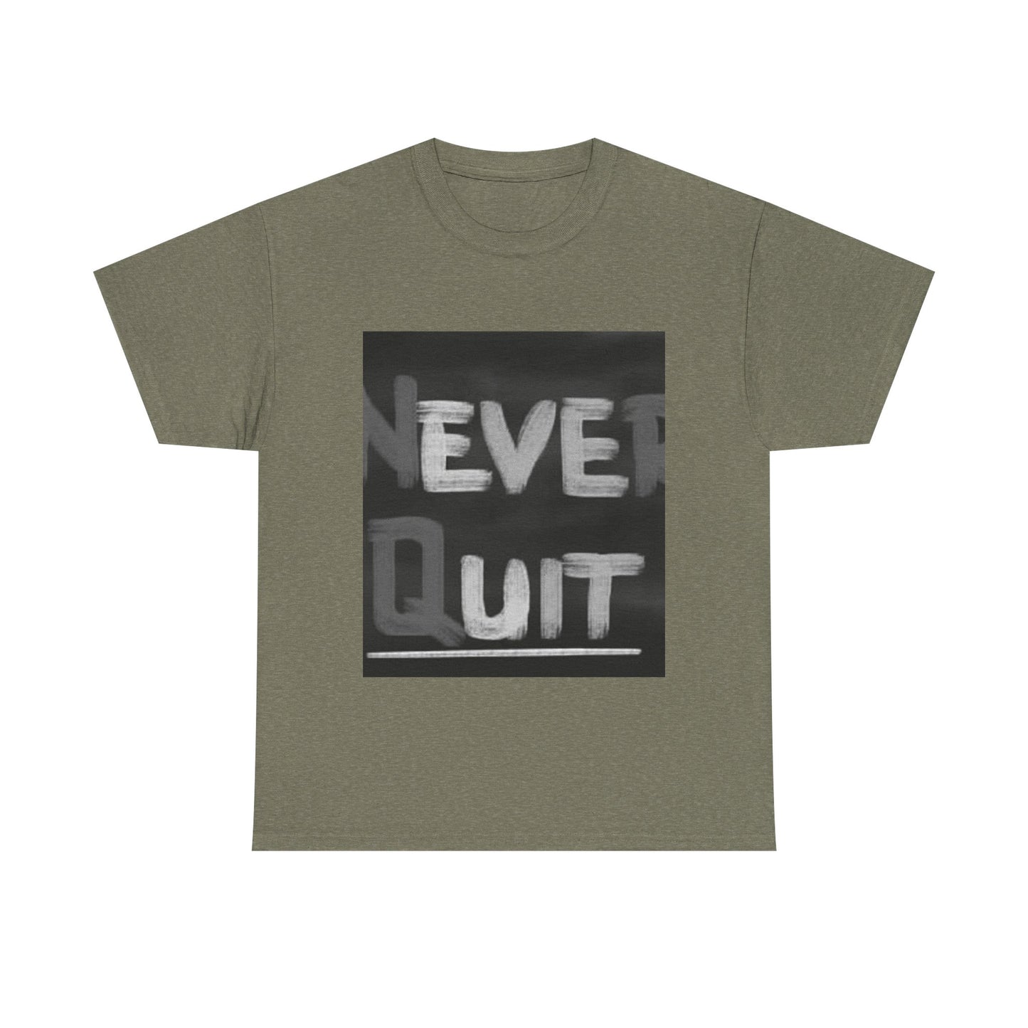 Motivational Unisex Heavy Cotton Tee - "Never Quit" Inspirational Shirt