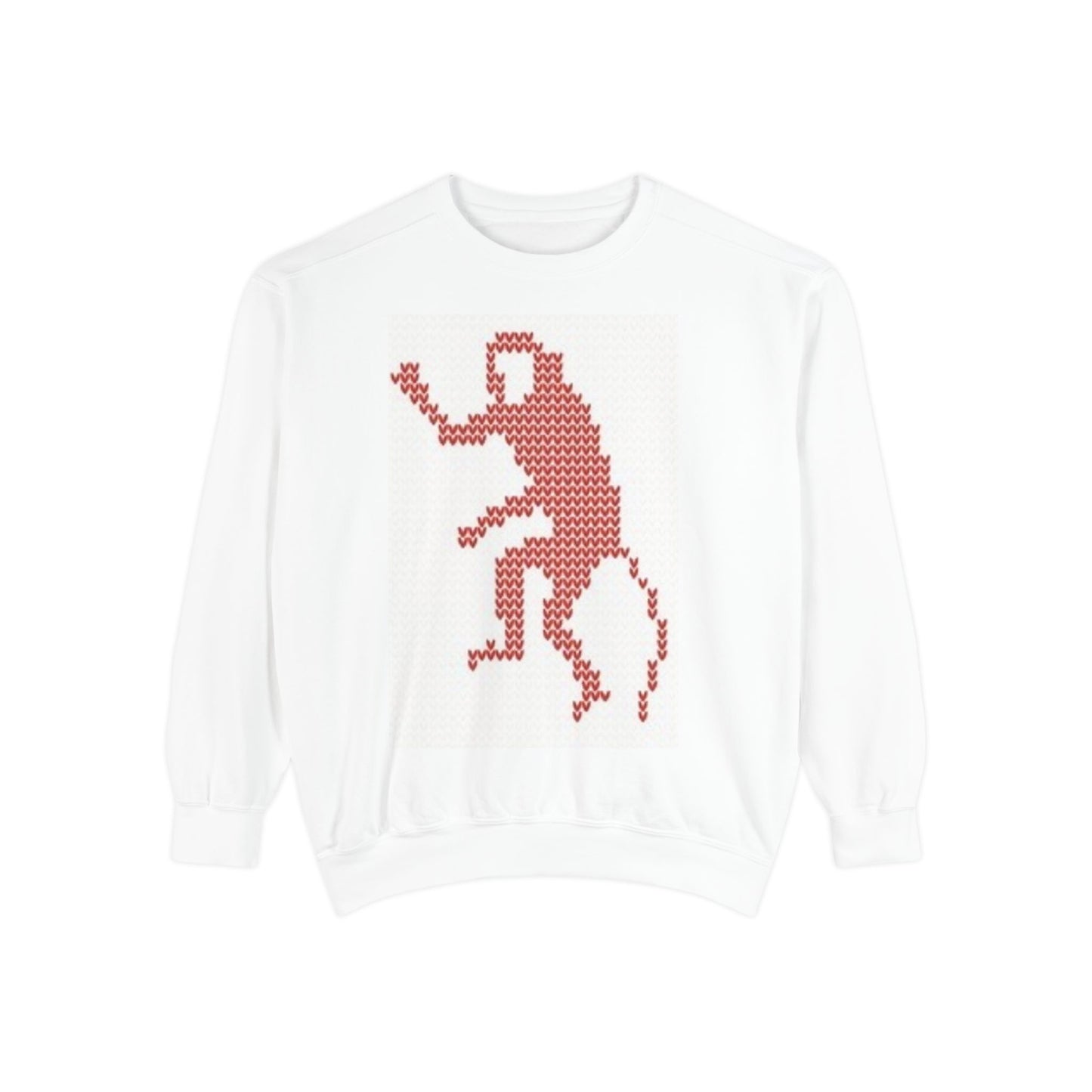 Vintage-Inspired Unisex Garment-Dyed Sweatshirt with Retro Monkey Design