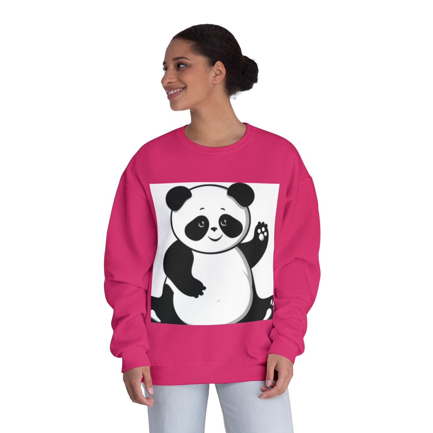 Cute Panda Unisex Crewneck Sweatshirt - Cozy Casual Wear for Animal Lovers