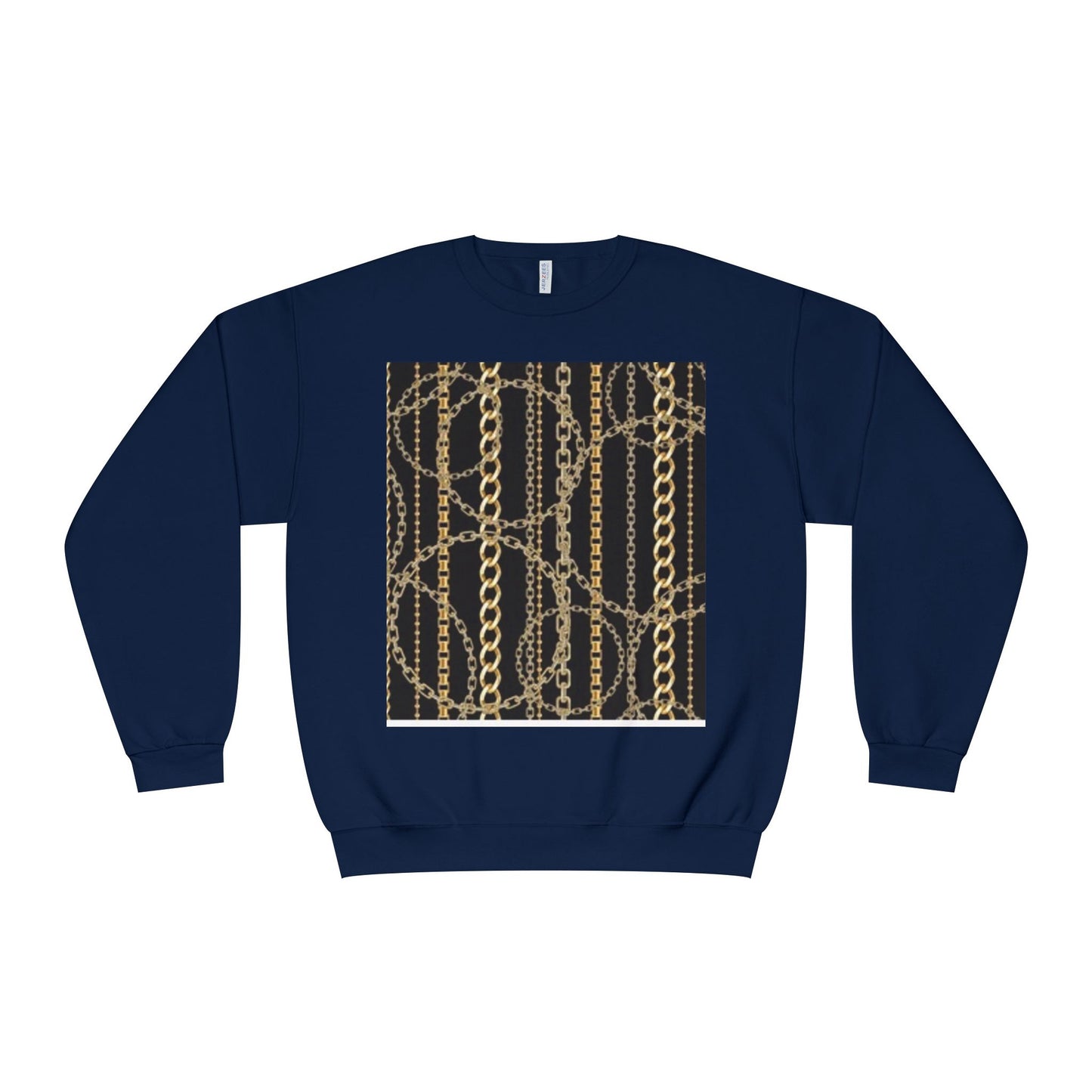Chic Chain Pattern Unisex Crewneck Sweatshirt - Fashionable & Comfortable