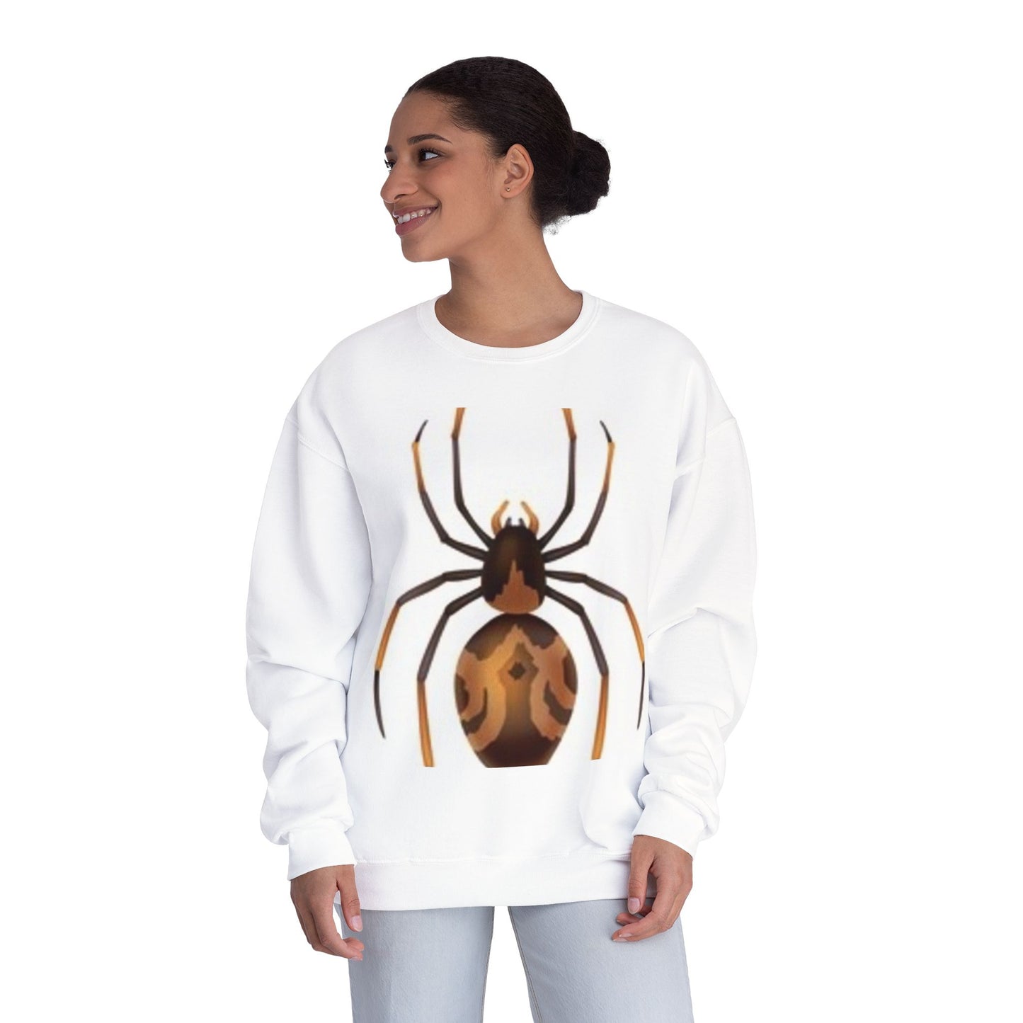Unisex Spider Graphic Crewneck Sweatshirt - Cozy Fall Fashion
