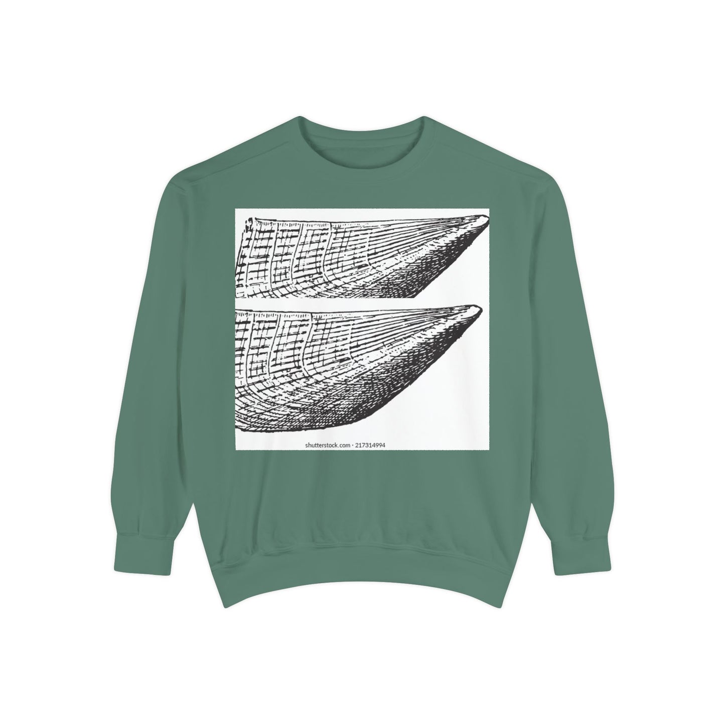 Graphic Unisex Garment-Dyed Sweatshirt | Nautical Design for Ocean Lovers