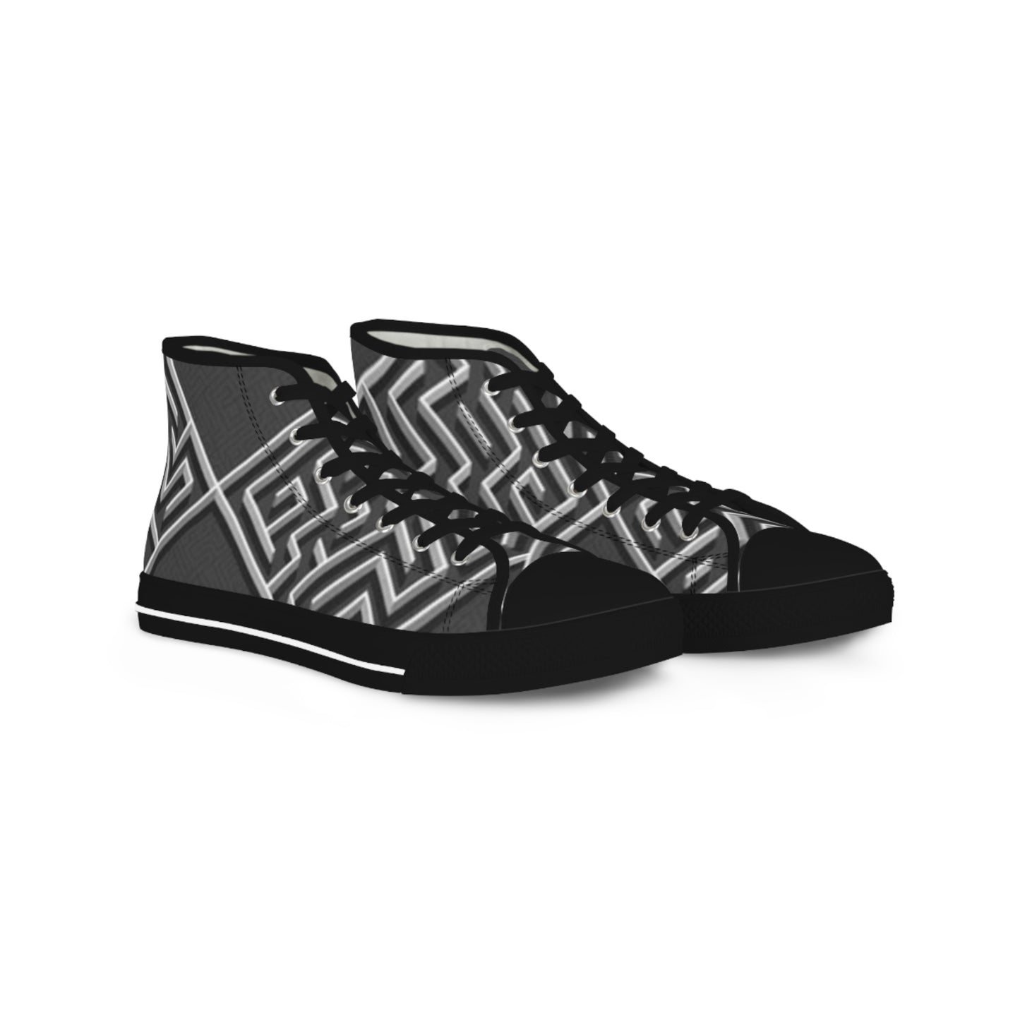 Stylish Black and White High Top Sneakers for Men
