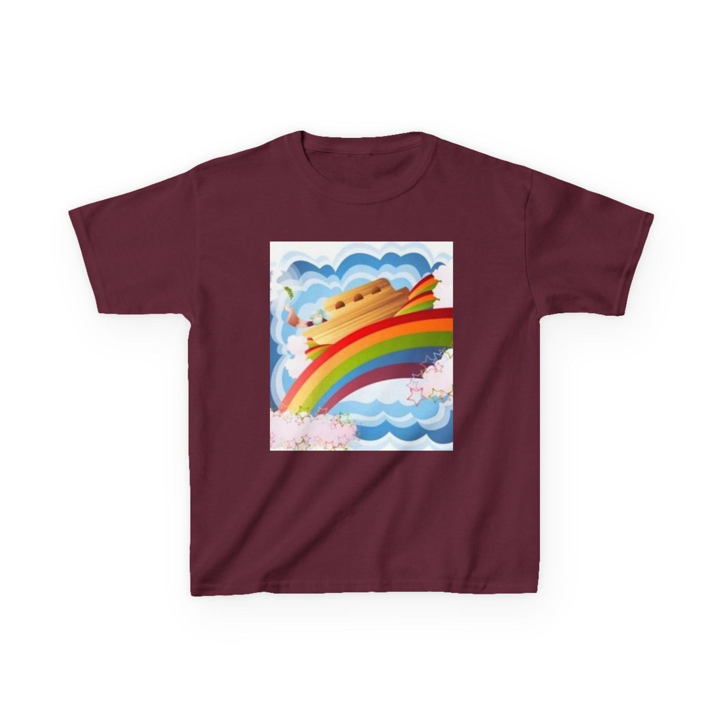 Rainbow Adventure Kids Heavy Cotton Tee - Fun & Colorful Design for Playful Days