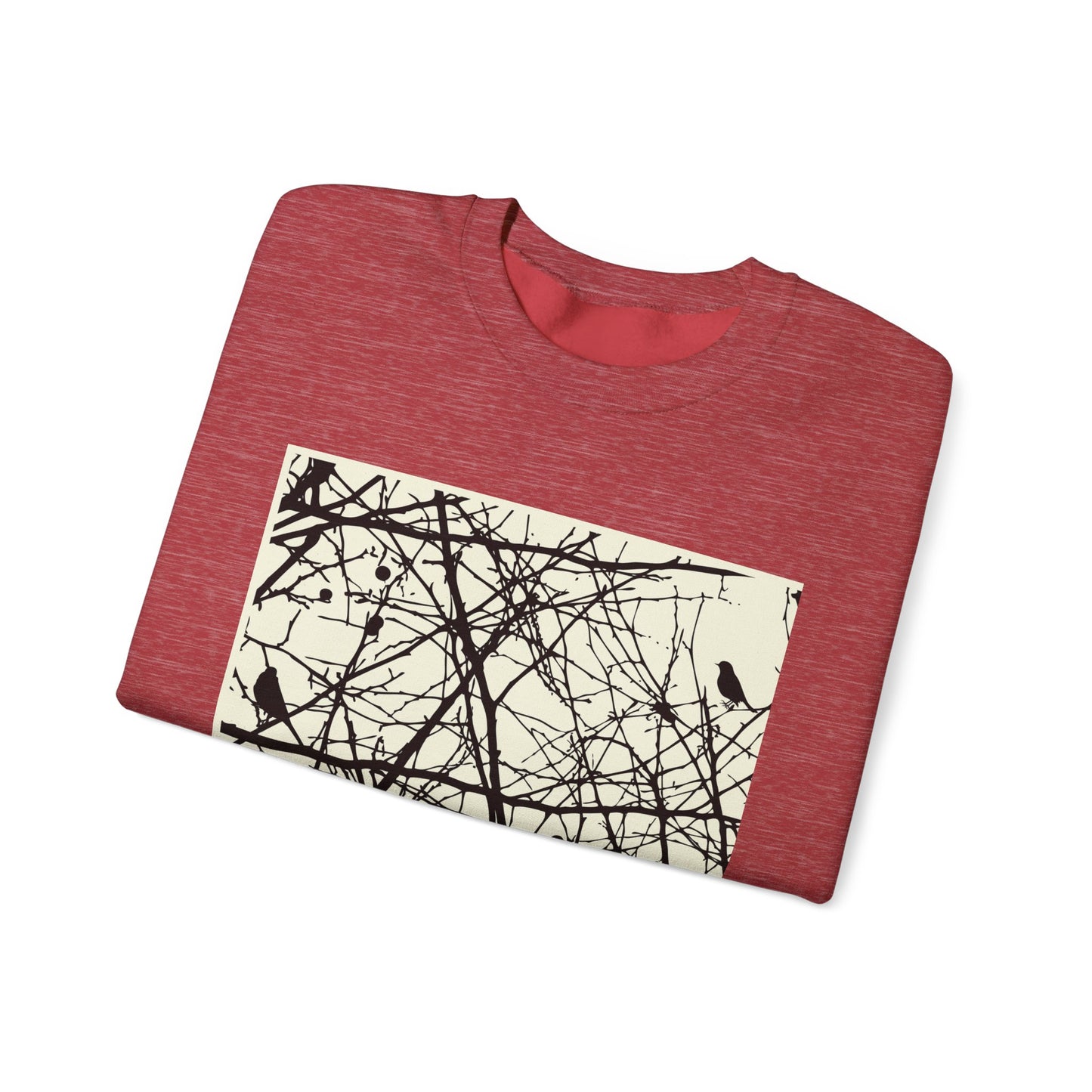 Nature-Inspired Unisex Crewneck Sweatshirt with Bird Print