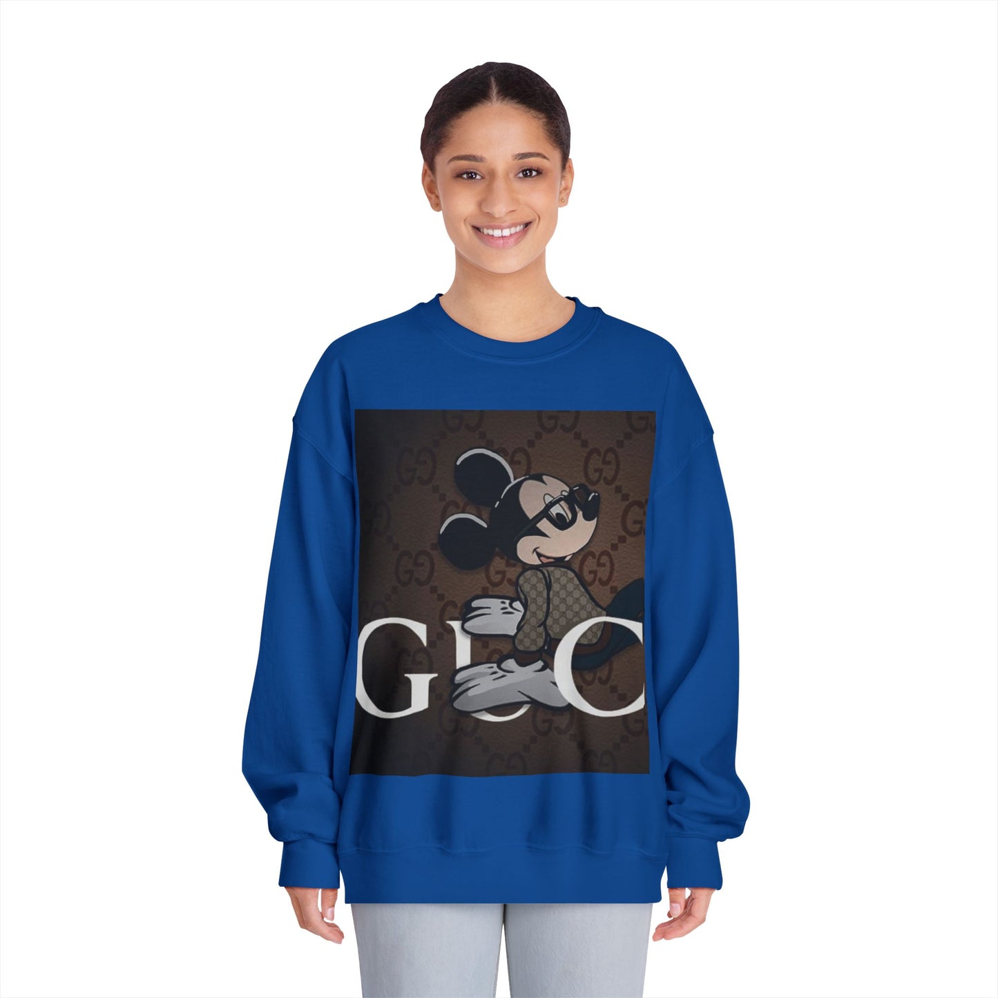 Trendy Mickey Mouse Graphic Crewneck Sweatshirt - Unisex Casual Wear