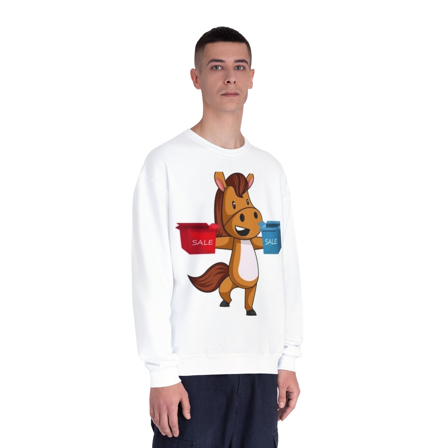 Funny Horse Sale Crewneck Sweatshirt | Unisex NuBlend®