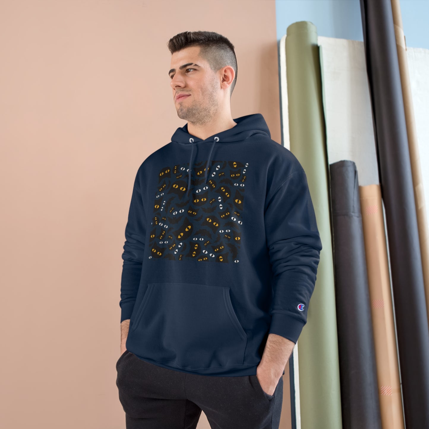 Cozy Cat-Themed Champion Hoodie for Cat Lovers