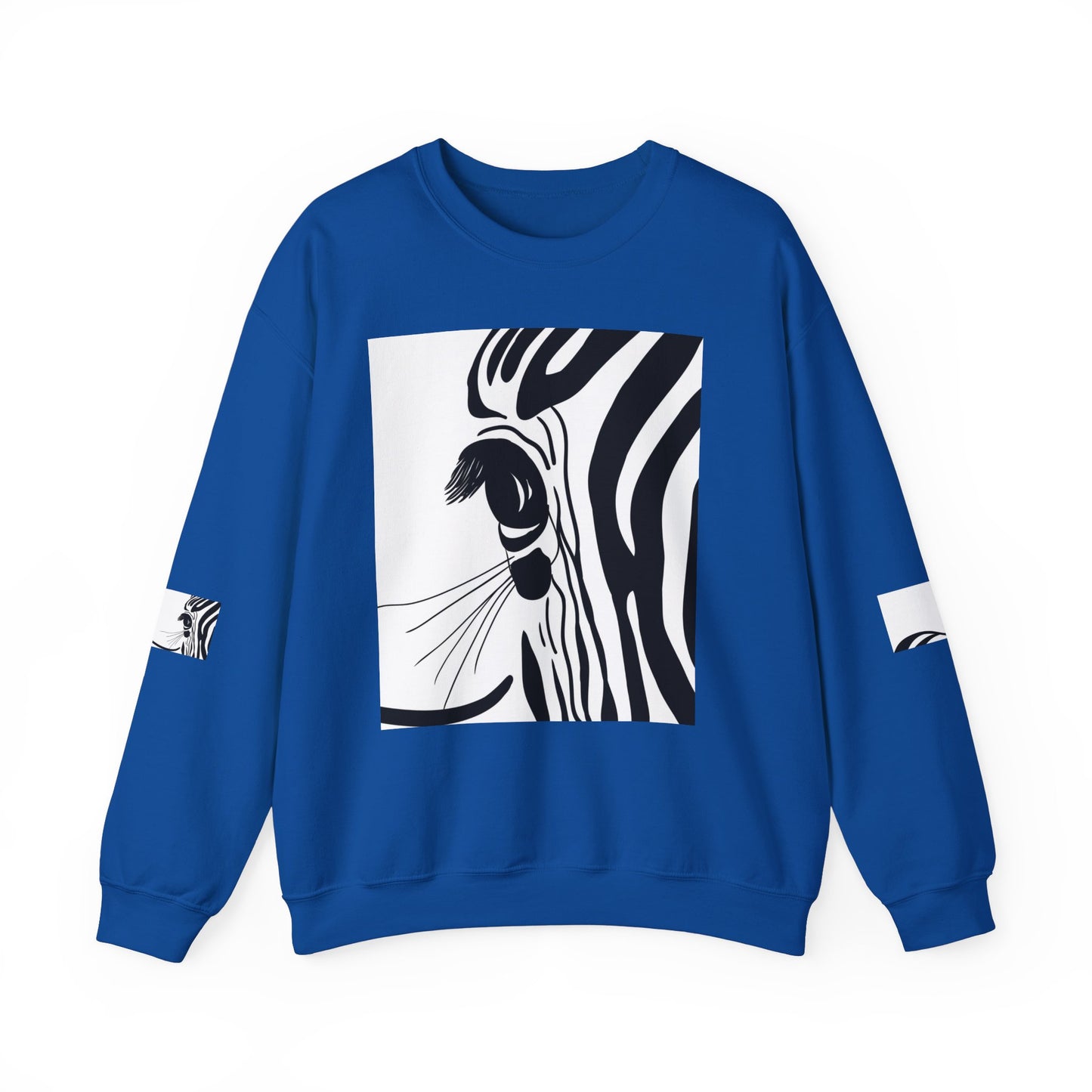 Artistically Designed Zebra Crewneck Sweatshirt - Perfect for Nature Lovers