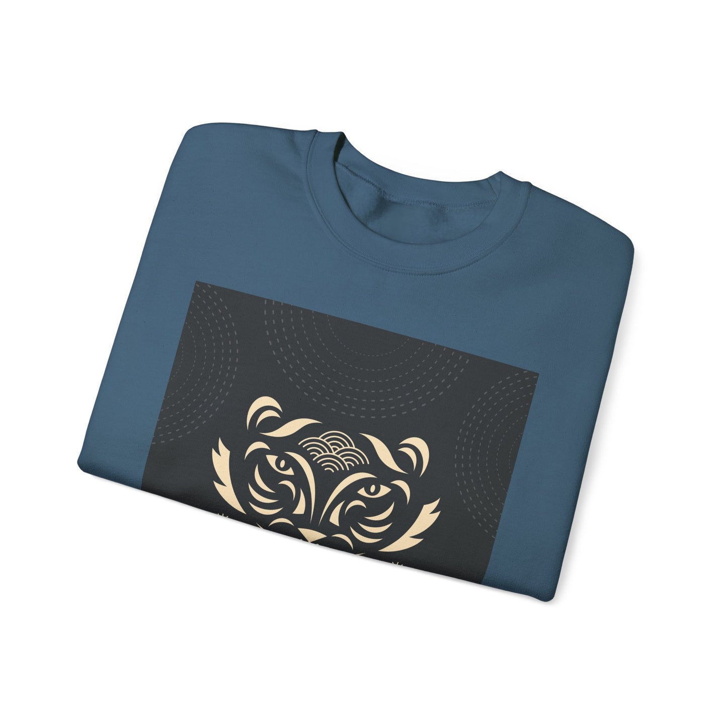 Halloween-Themed Unisex Crewneck Sweatshirt with Spooky Eyes and Bird Design