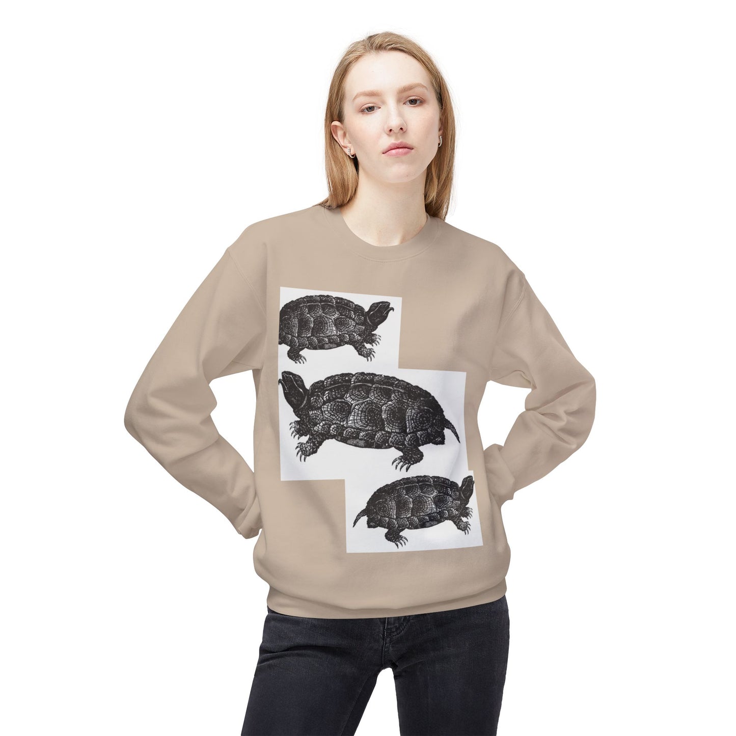 Cozy Turtle Graphic Sweatshirt - Unique Wildlife Apparel