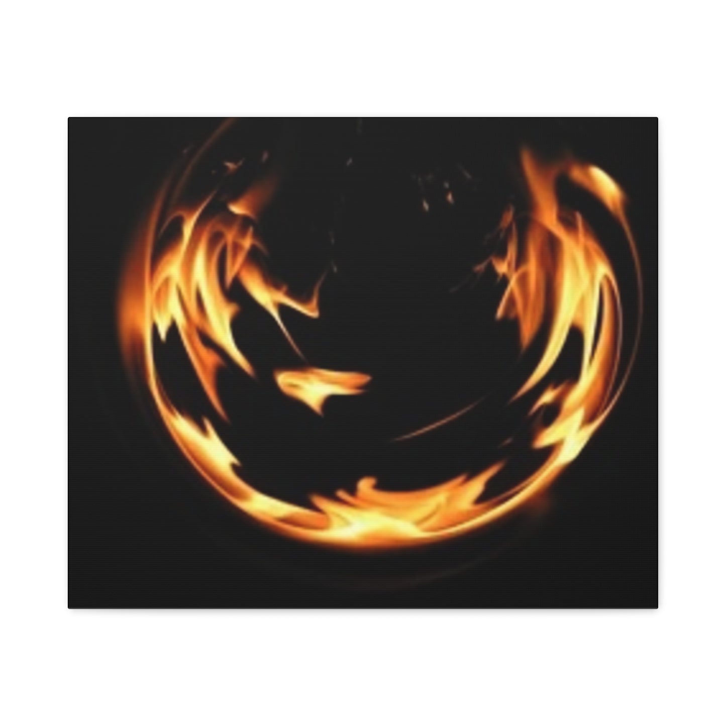 Fire Swirl Matte Canvas Art - Stretched 1.25" Gallery Wrap