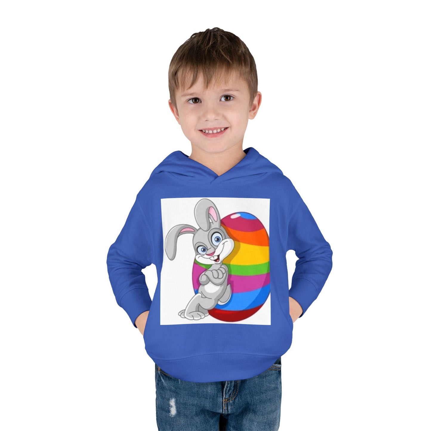 Colorful Easter Bunny Toddler Pullover Hoodie