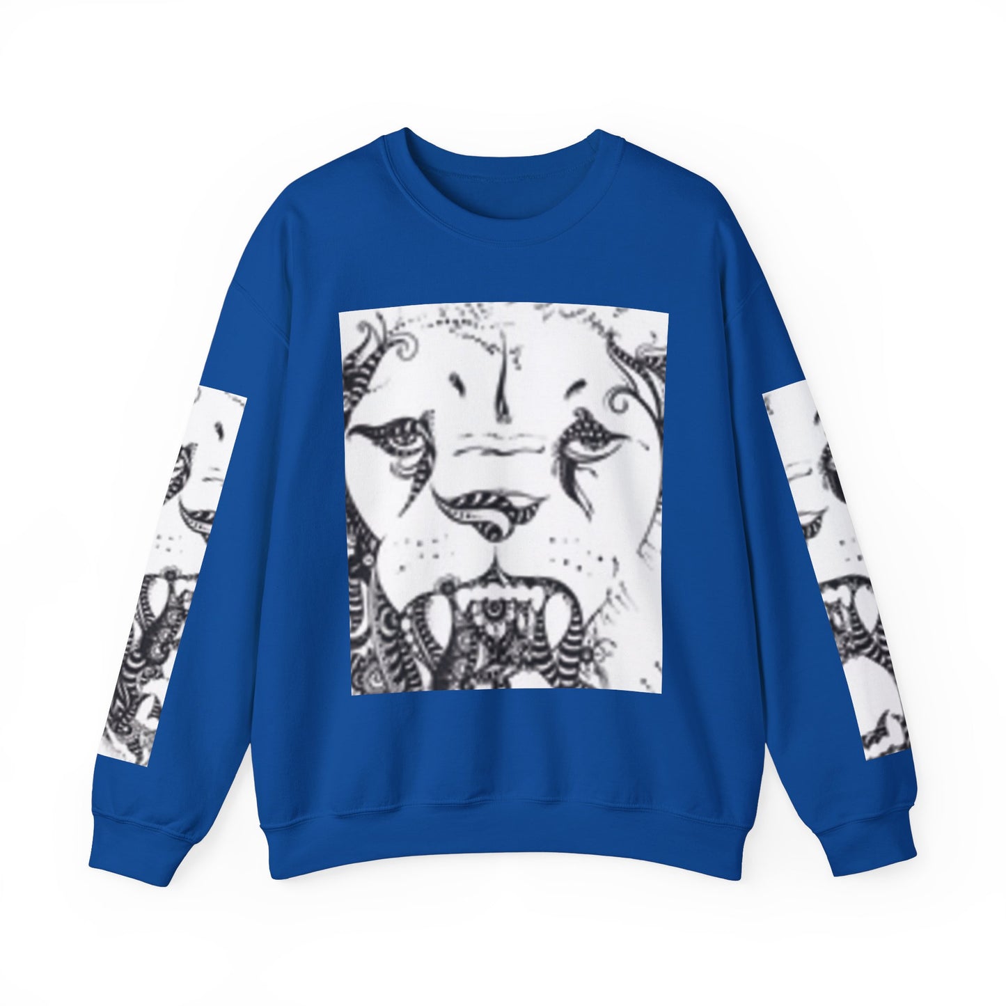 Wild Spirit Lion Graphic Crewneck Sweatshirt | Unisex Heavy Blend
