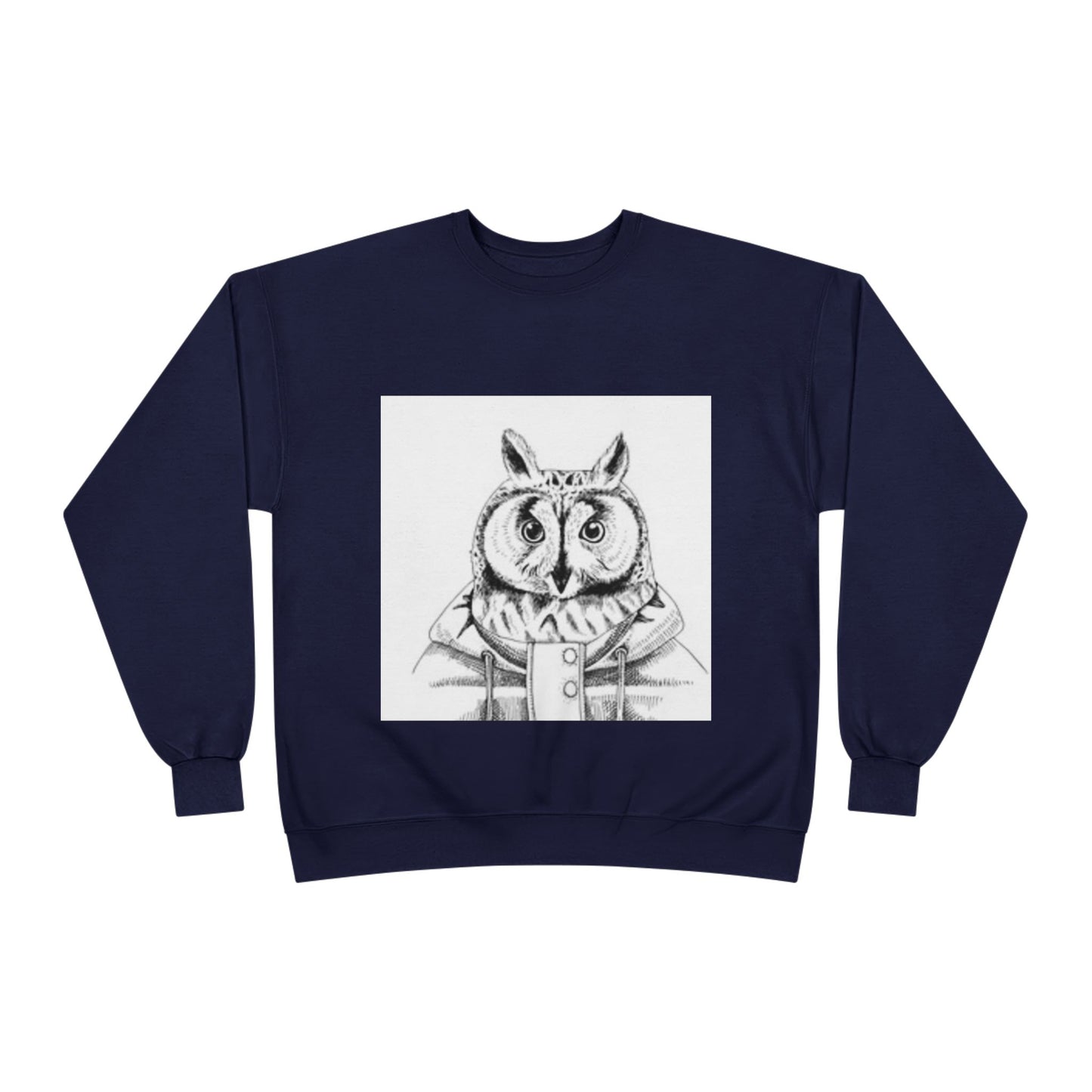 Whimsical Owl Eco-Friendly Crewneck Sweatshirt - Unisex